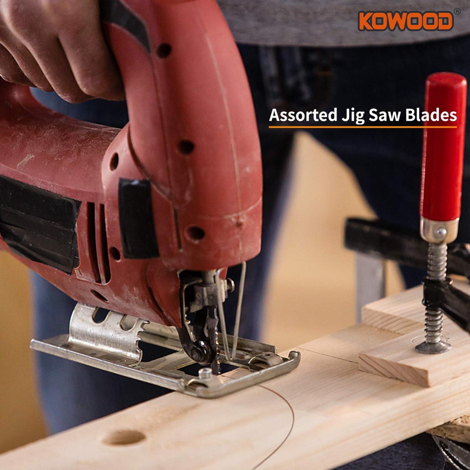 Juego de Hojas de Sierra KOWOOD 21 Piezas T-Shank para Madera, Metal y Plástico