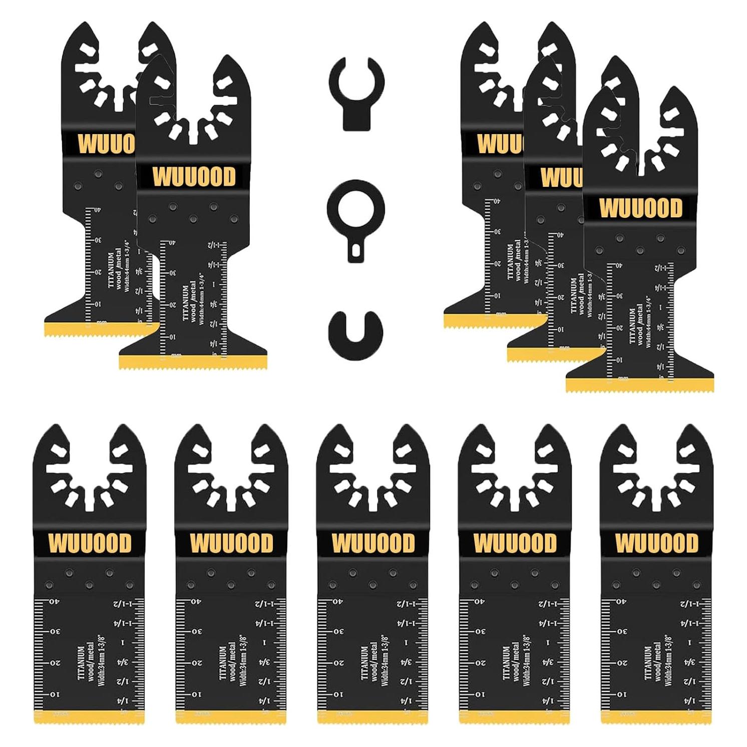 Cuchillas de sierra oscilante de titanio WUUOOD 10PCS para metal y madera