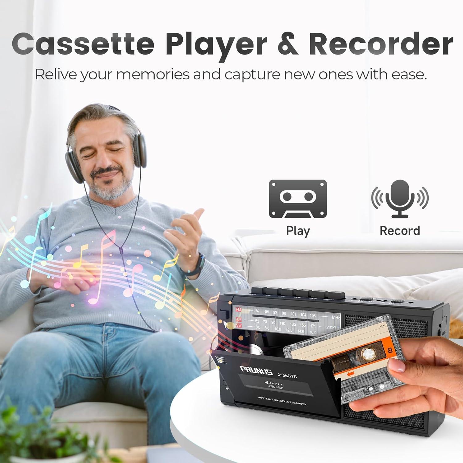 Reproductor de Cinta PRUNUS J-360 Boombox Bluetooth y Radio