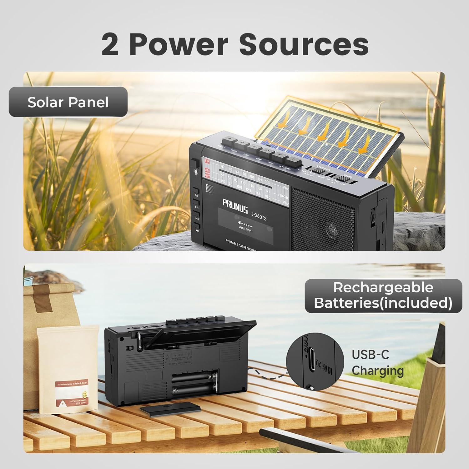 Reproductor de Cinta PRUNUS J-360 Boombox Bluetooth y Radio