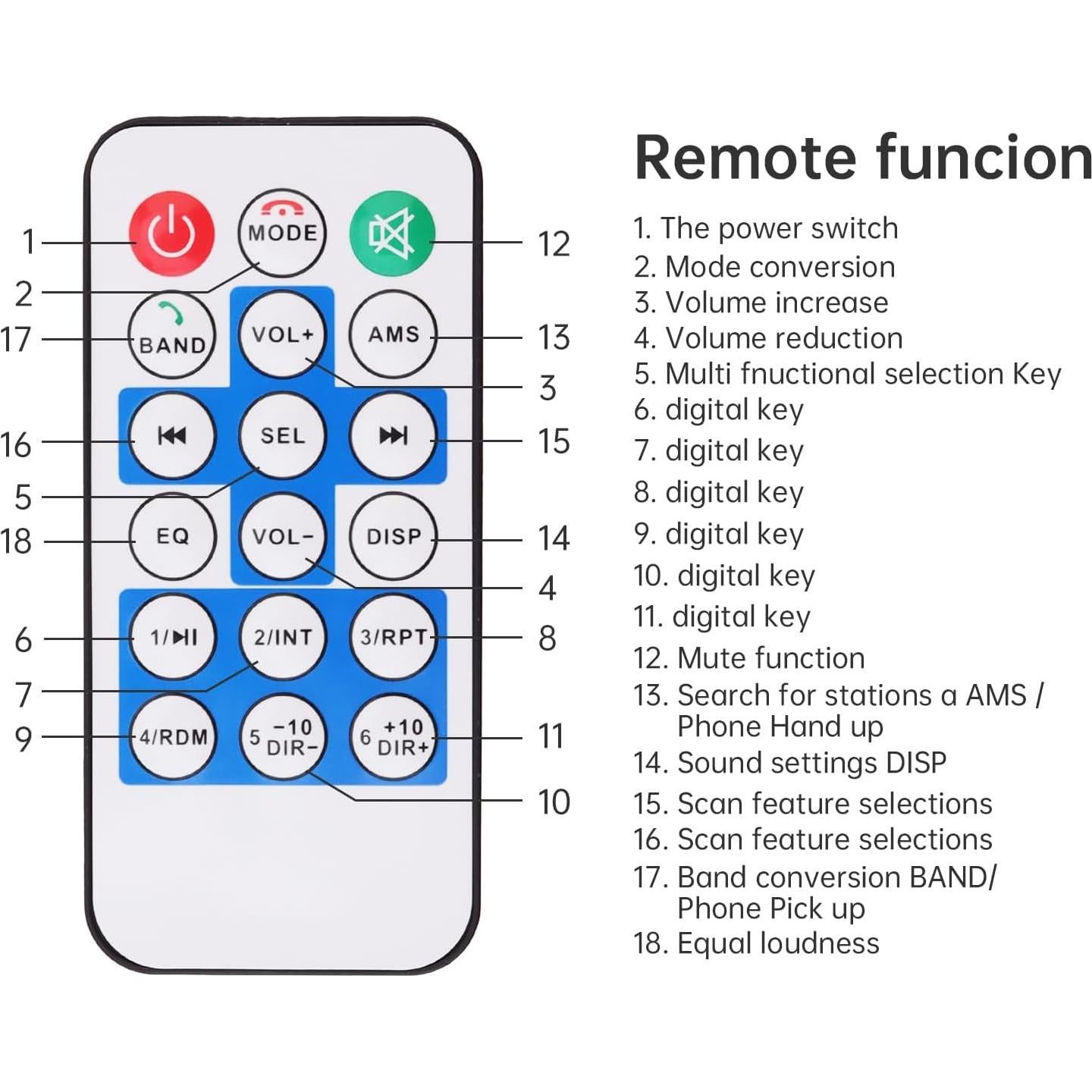 Reproductor MP3 para automóvil EPATHDEALS 12V Bluetooth FM USB SD