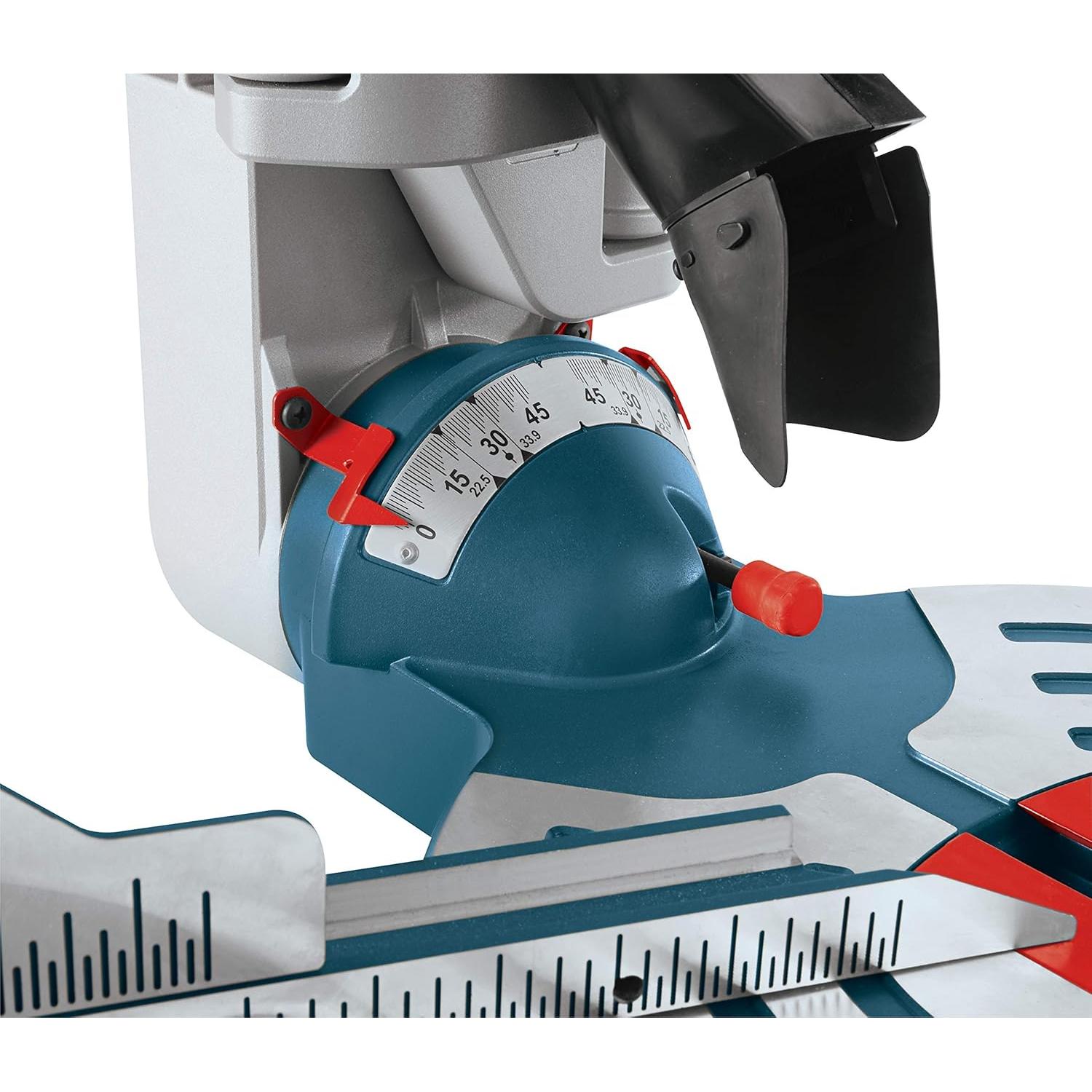 Bosch 120V 12" DB Glide Miter Saw-Blue and MS1233 Crown Stop Kit for Bosch Miter Saws, Includes Mounting Knobs and Hardware