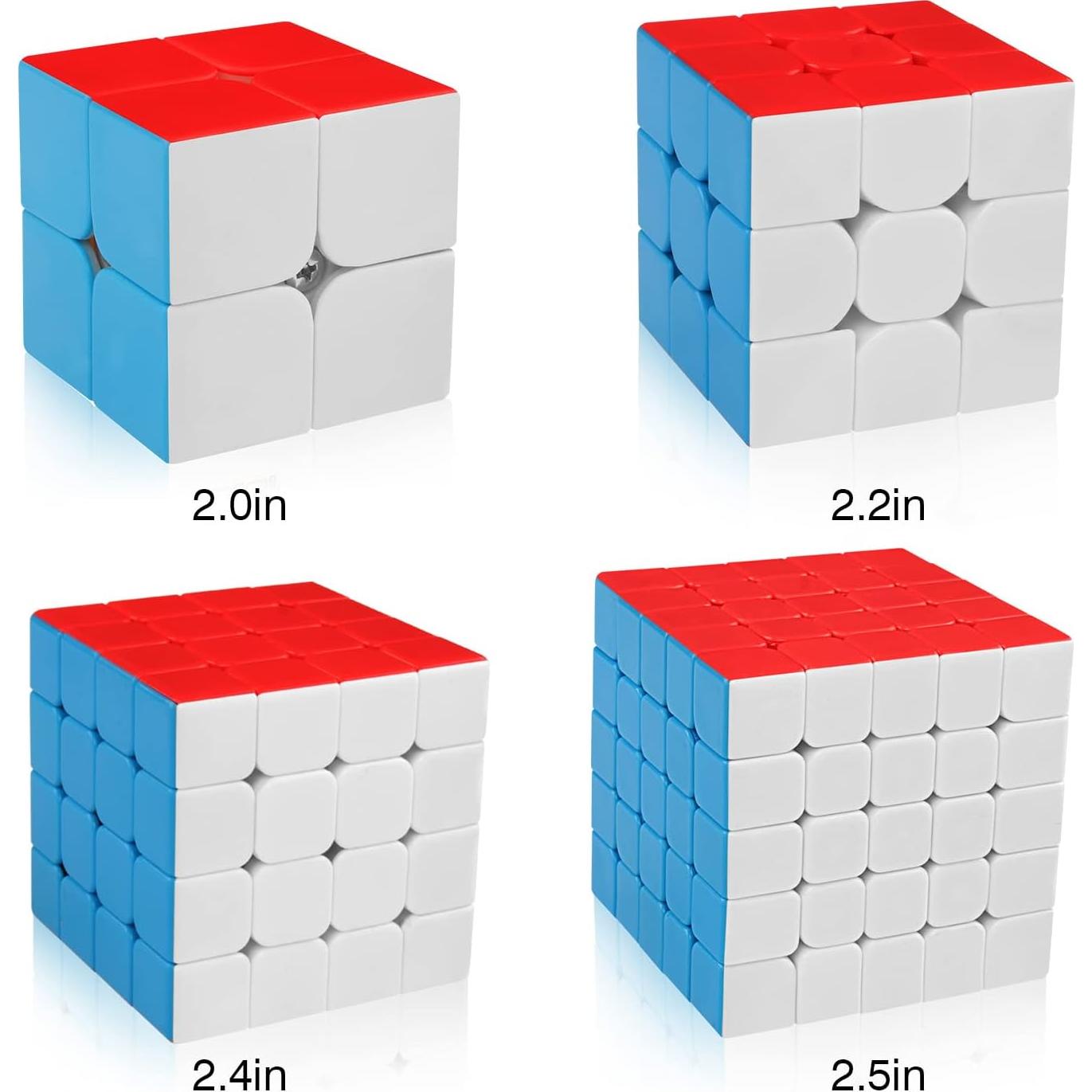 Conjunto de Cubos Rápidos D-FantiX Meilong 2x2 3x3 4x4 5x5 en Caja
