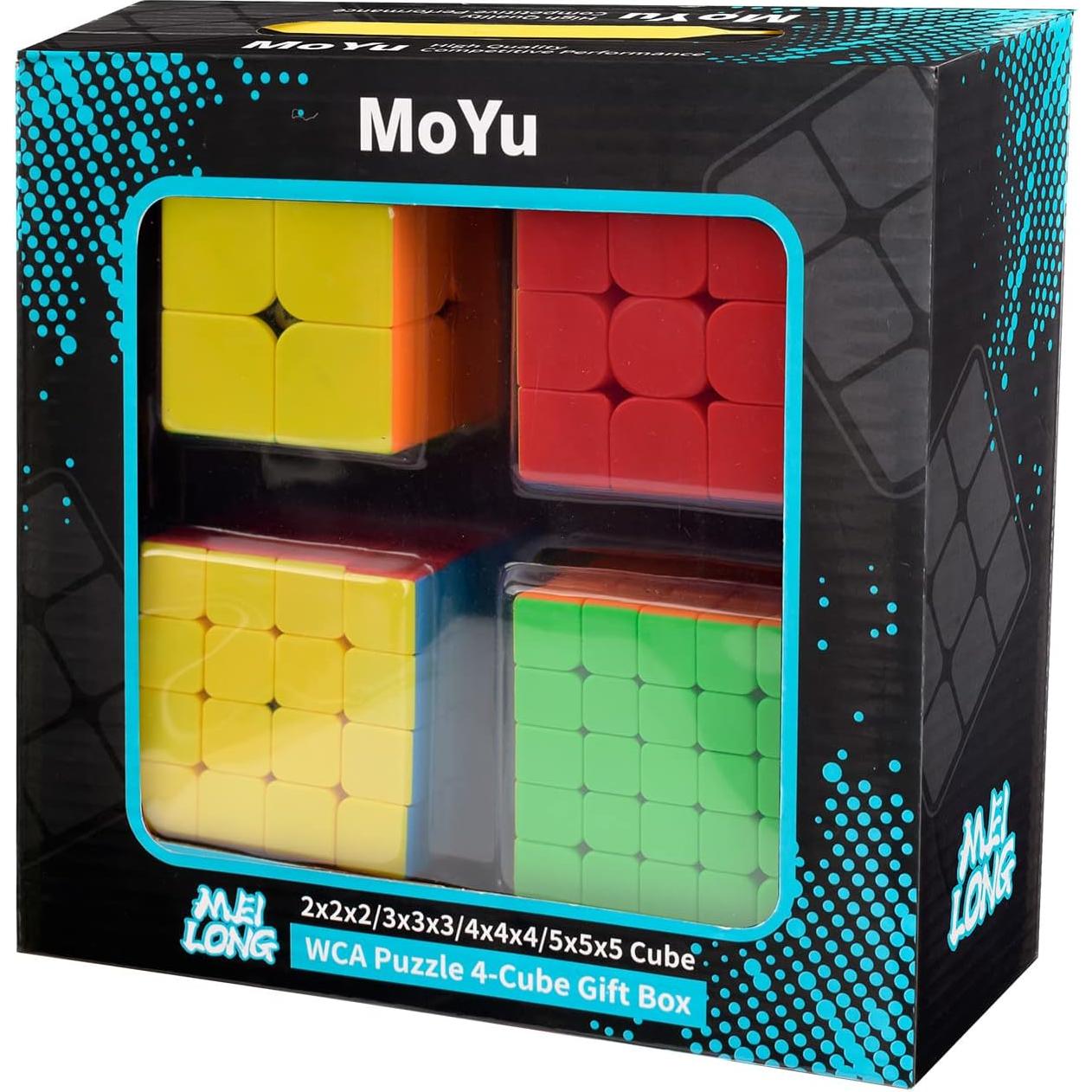 Conjunto de Cubos Rápidos D-FantiX Meilong 2x2 3x3 4x4 5x5 en Caja