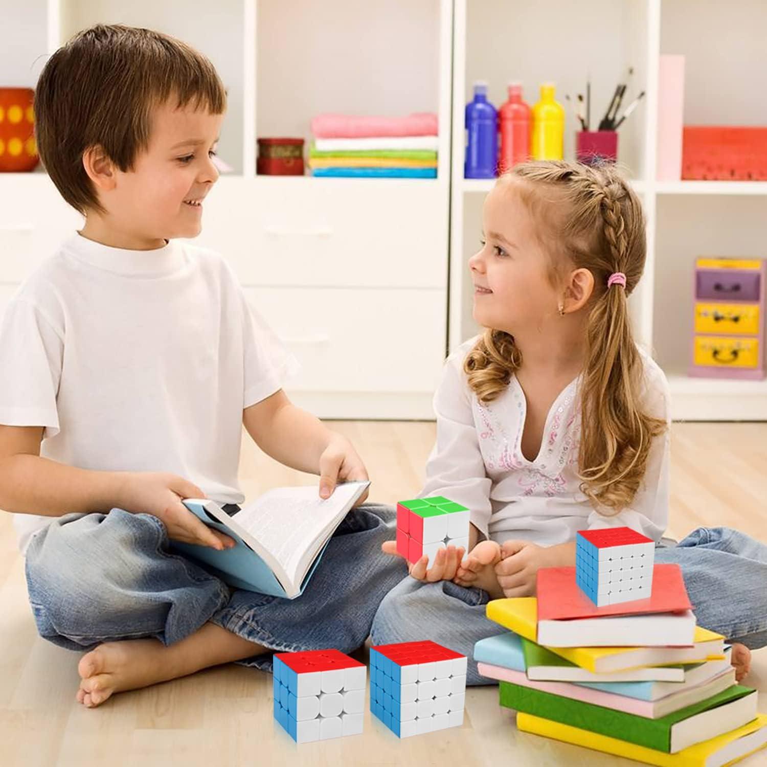 Conjunto de Cubos Rápidos D-FantiX Meilong 2x2 3x3 4x4 5x5 en Caja