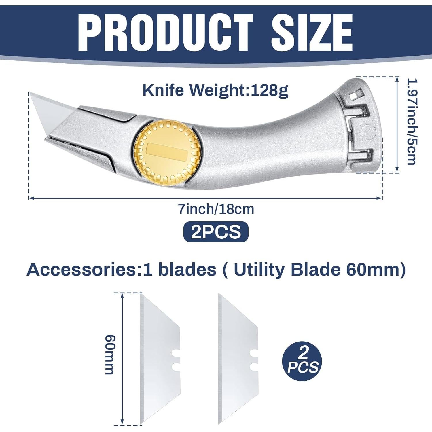 Cuchillos de Techo Fijos Leriton - 2 Piezas 18 cm Aluminio