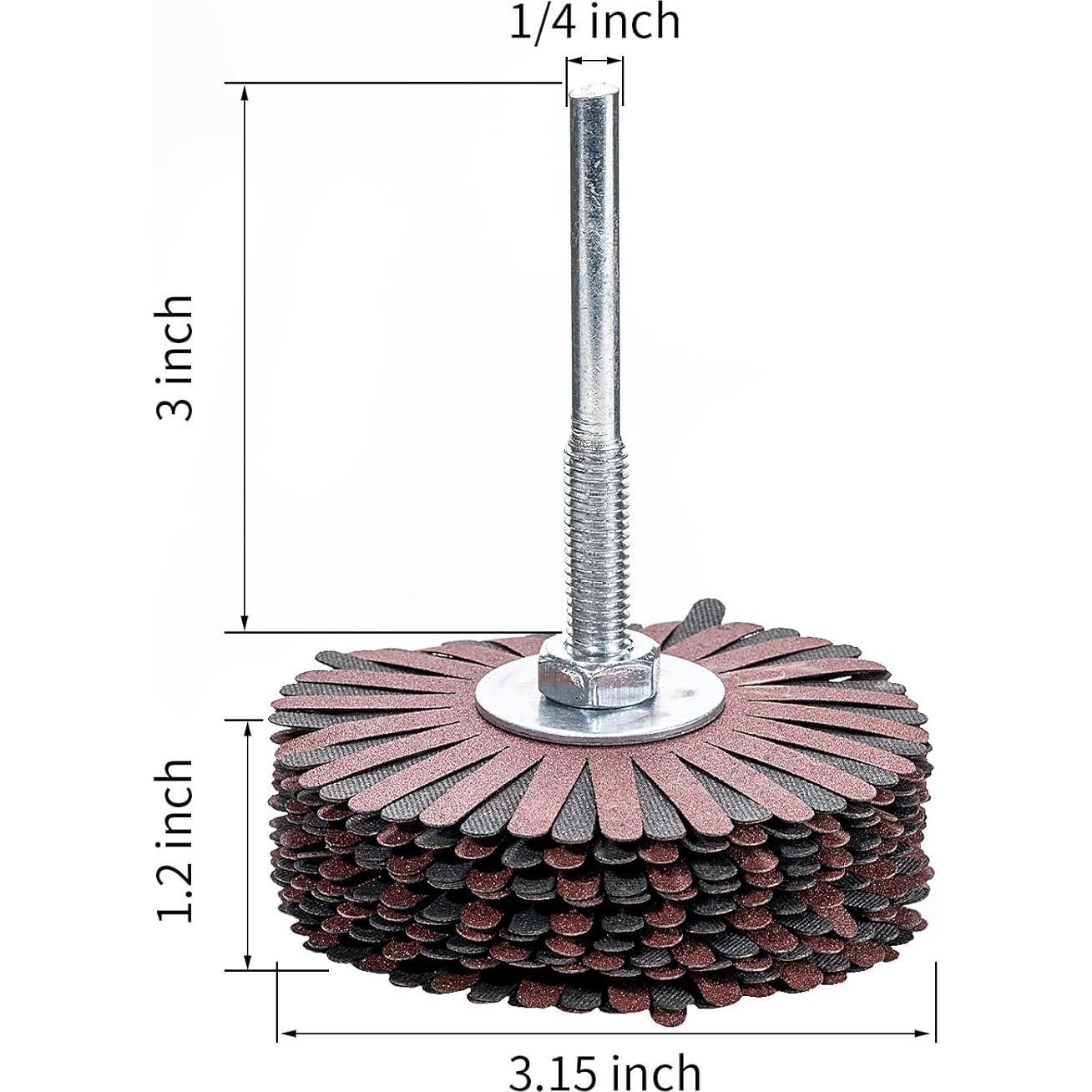 Juego de 7 Ruedas de Tela Abrasiva Kugnng 80-400 Grano 8 cm