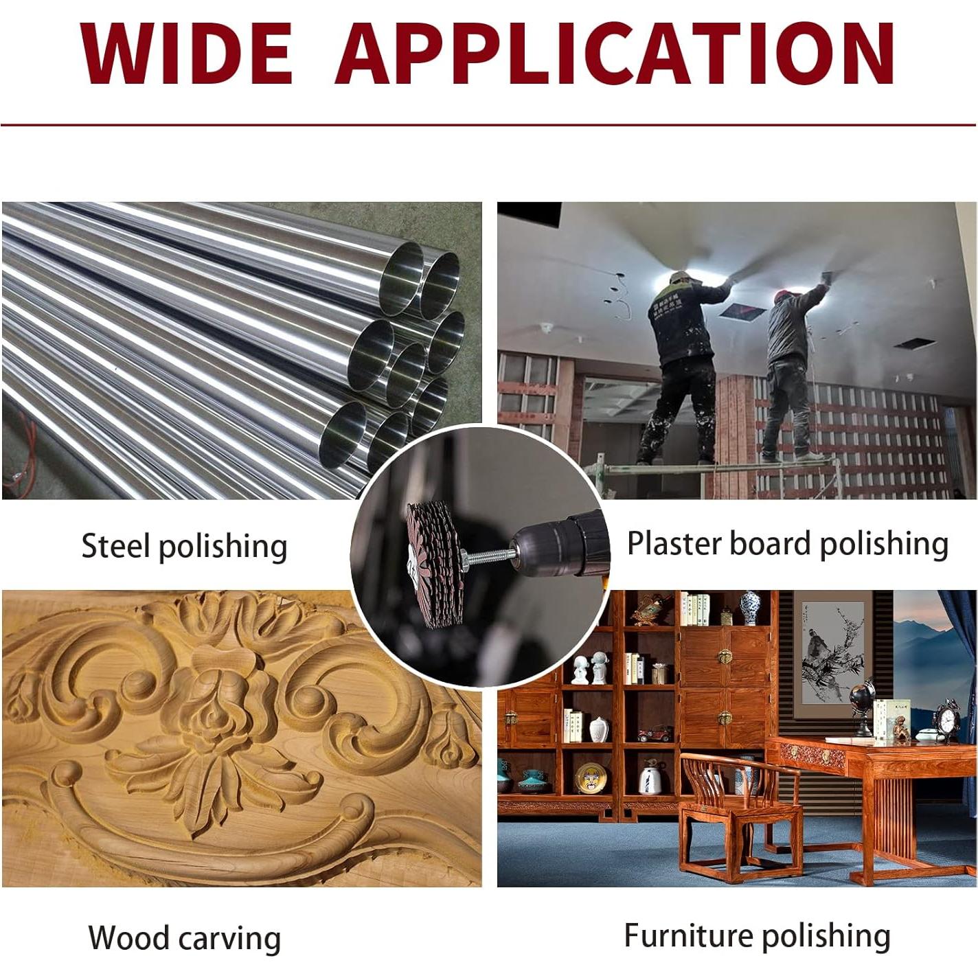 Juego de 7 Ruedas de Tela Abrasiva Kugnng 80-400 Grano 8 cm