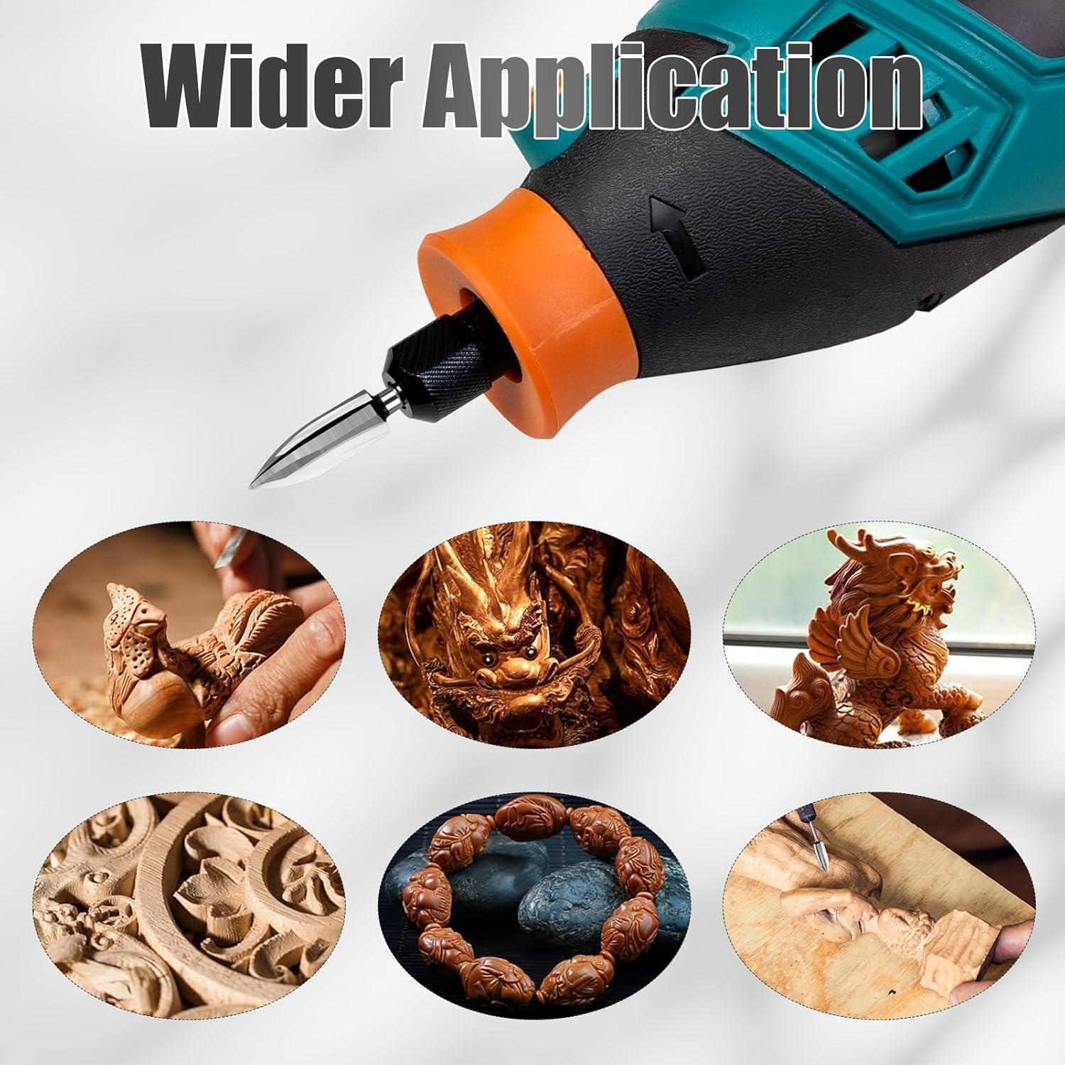 Juego de Brocas para Tallado en Madera WENORA 5 Piezas 3.175 mm