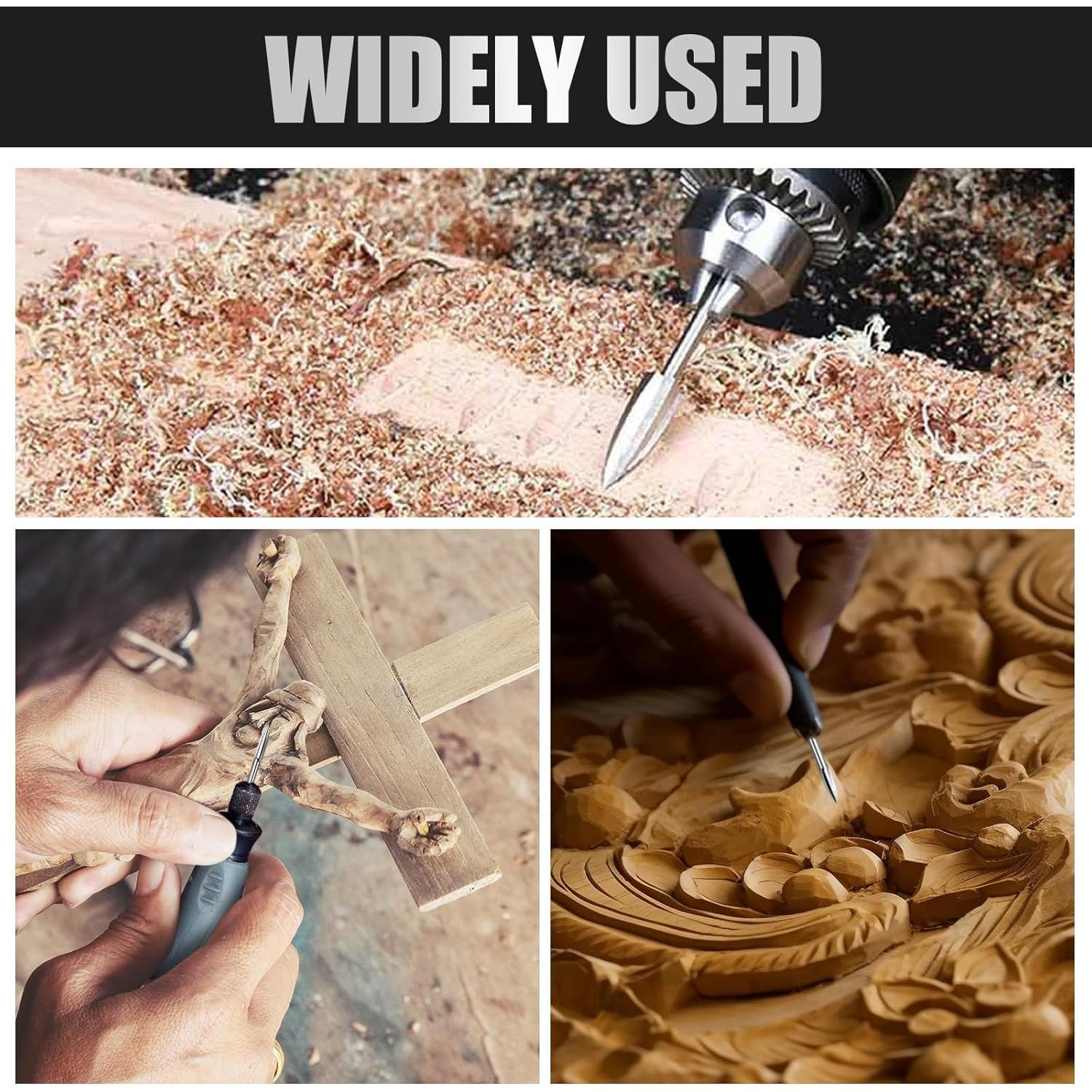 Juego de Brocas para Tallado en Madera WENORA 5 Piezas 3.175 mm