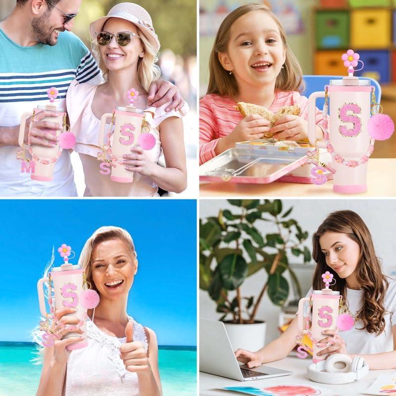 Juego de Accesorios para Tazas ZYBIDEAL 7 Piezas Rosa Floral