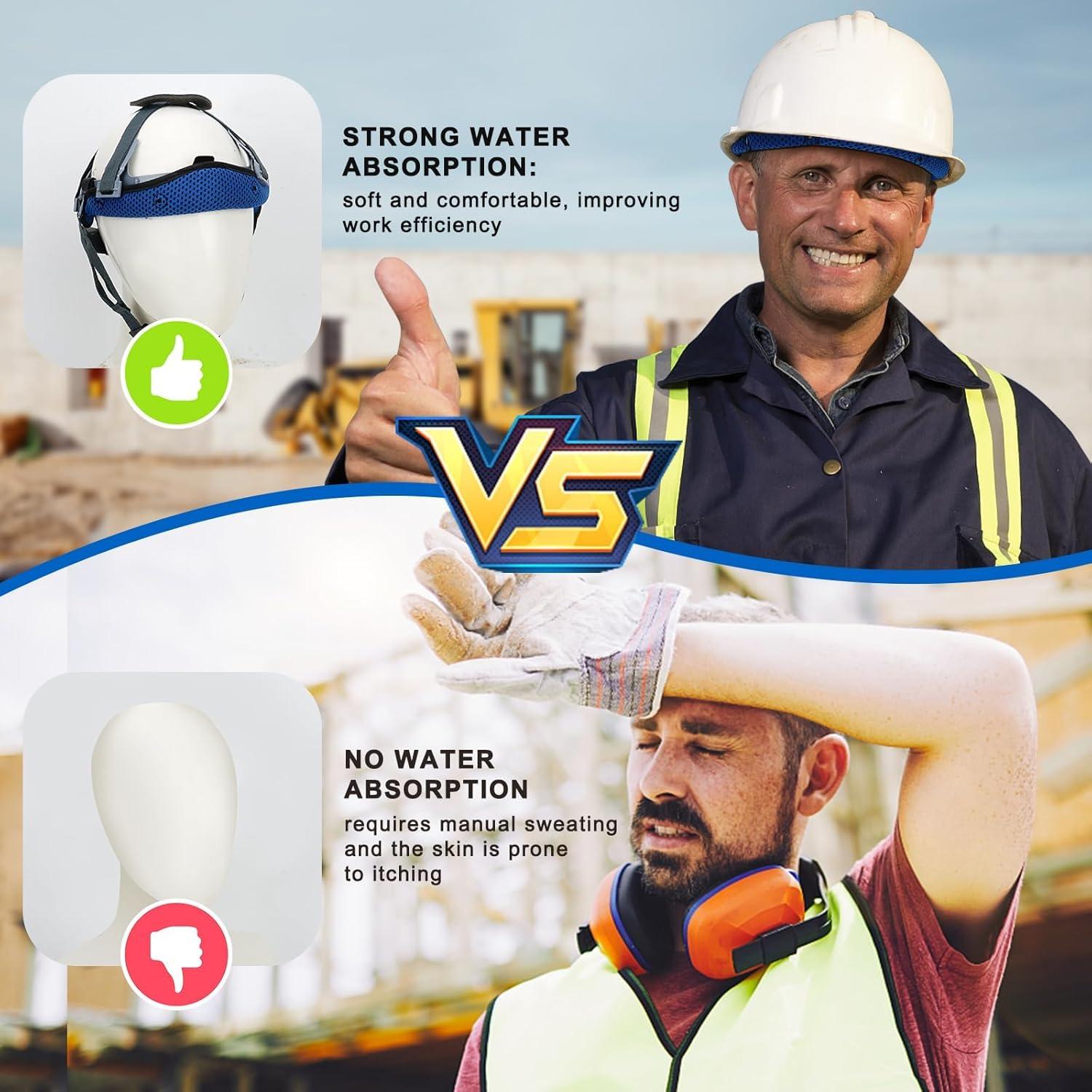 15 Bandas de Sudor para Casco DEKELIY Algodón Azul