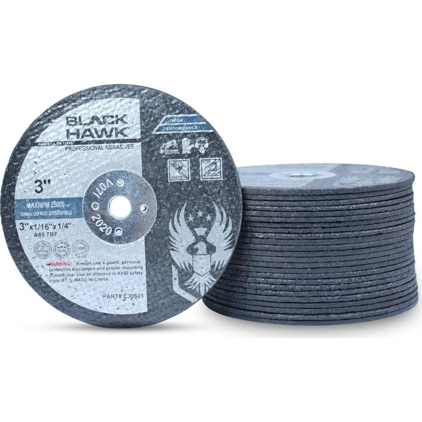 Ruedas de Corte BHA 3" x 1/16" para Amoladoras - Paquete 25