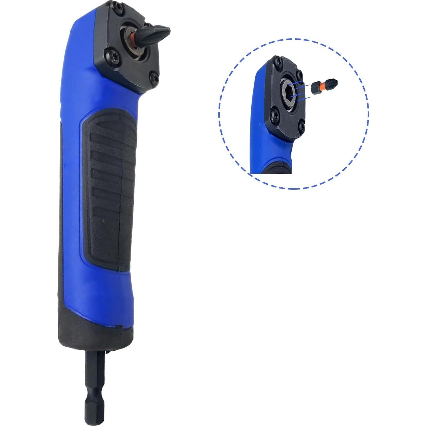 Adaptador de Taladro en Ángulo Recto MJFUNTXY 90° Azul