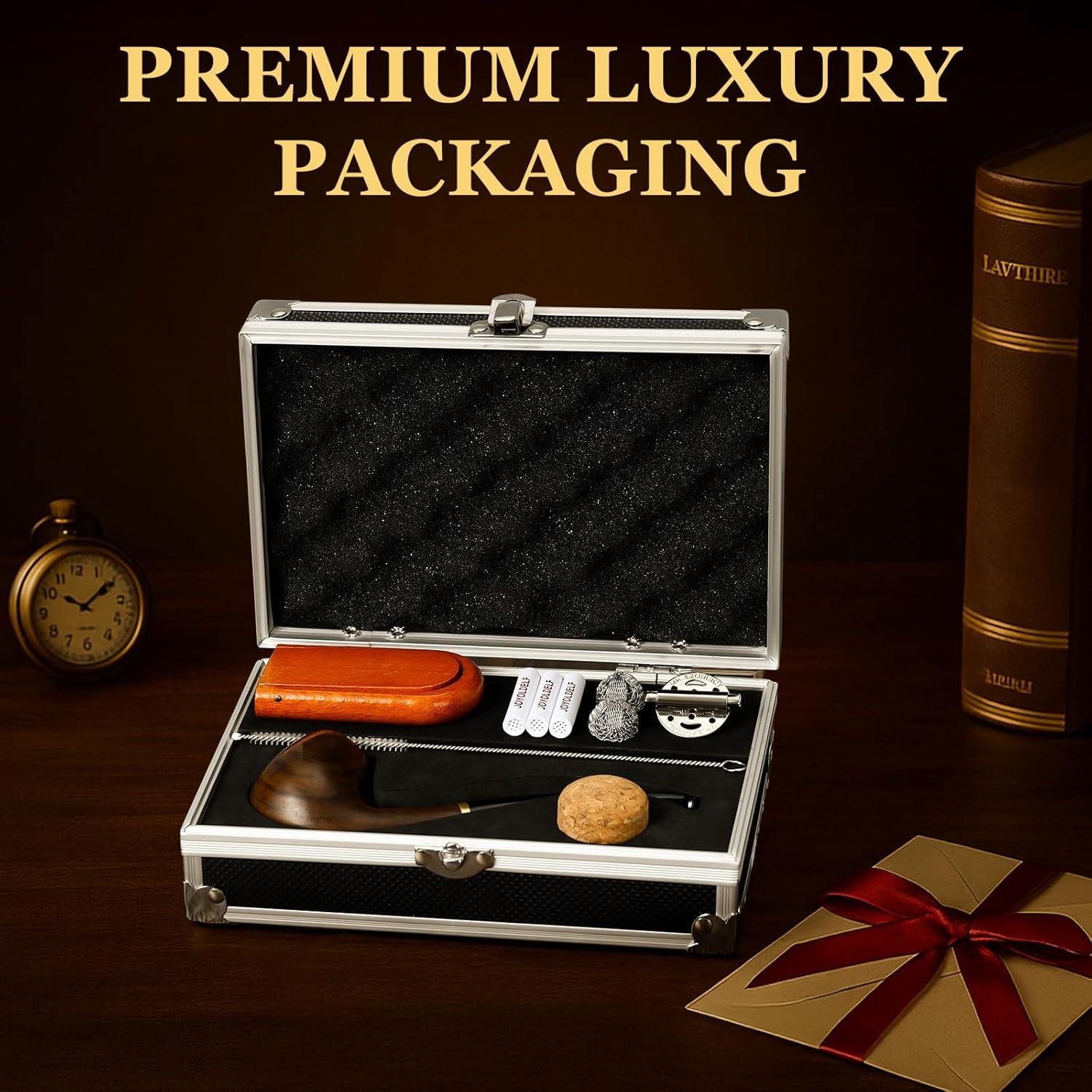 Pipa de Tabaco Joyoldelf Ébano Hecha a Mano con Accesorios