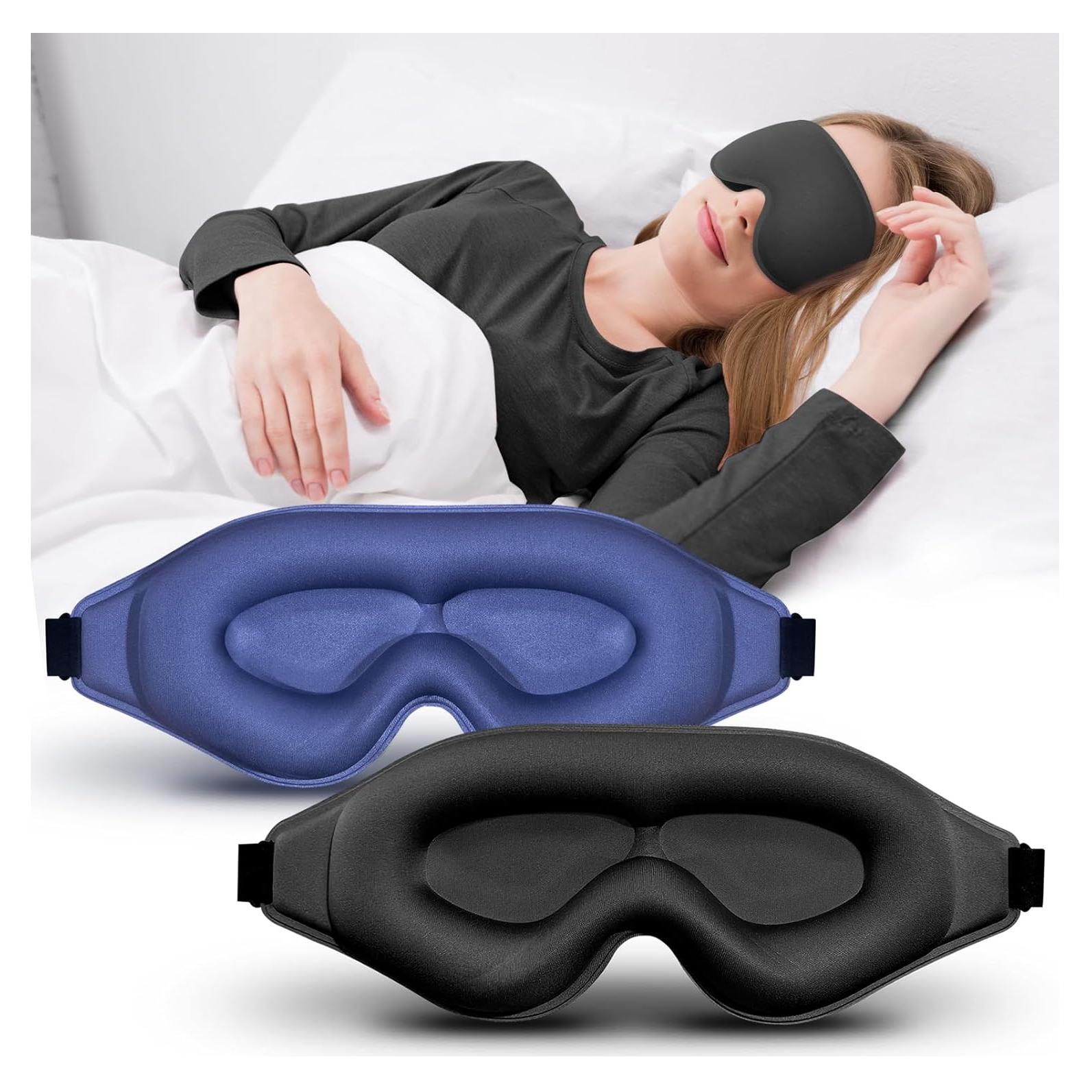 Máscara de Ojos para Dormir clbxzwc, Oscurecimiento Total, Suave