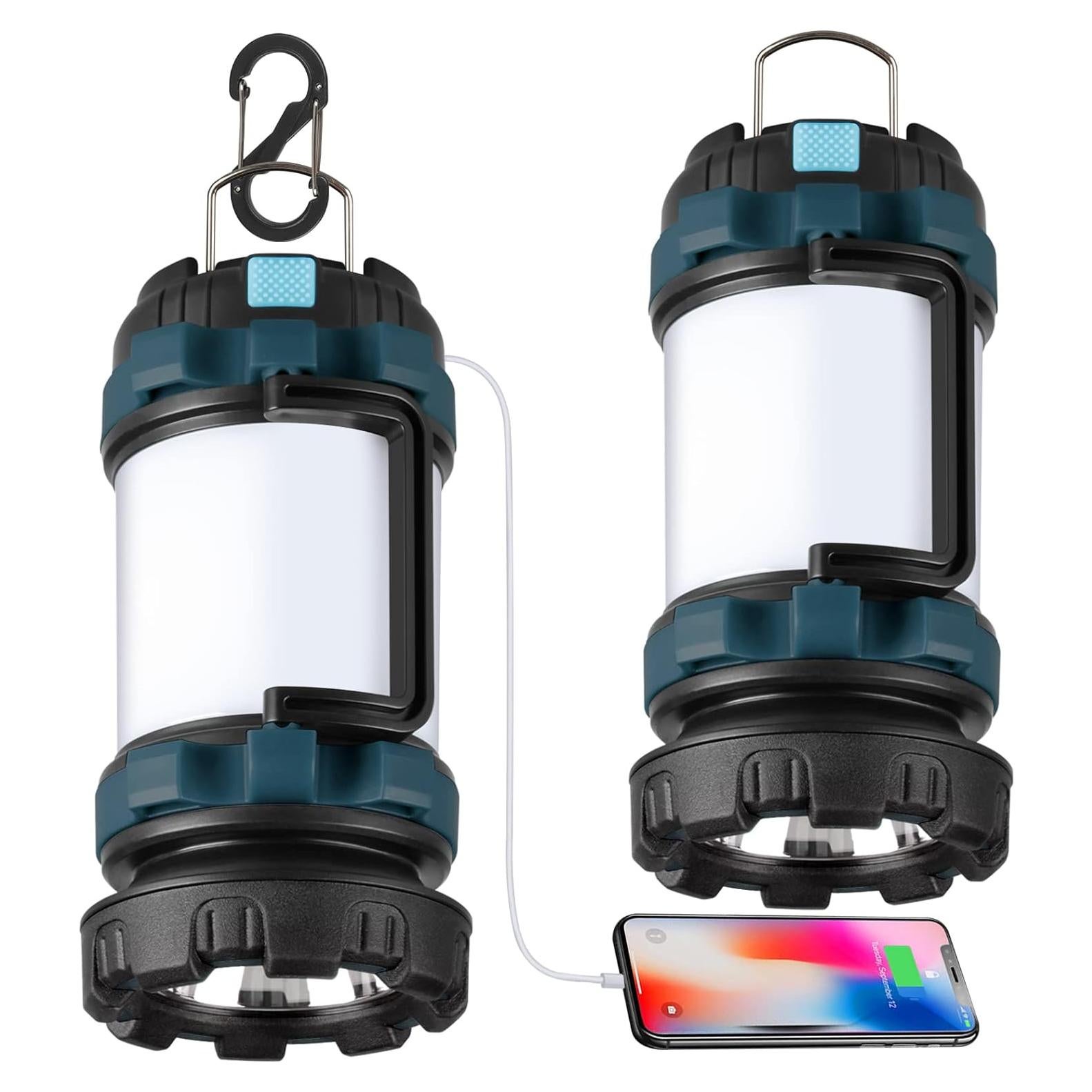 Linterna de Camping BOBKID 2 Paquetes 1000LM Recargable USB