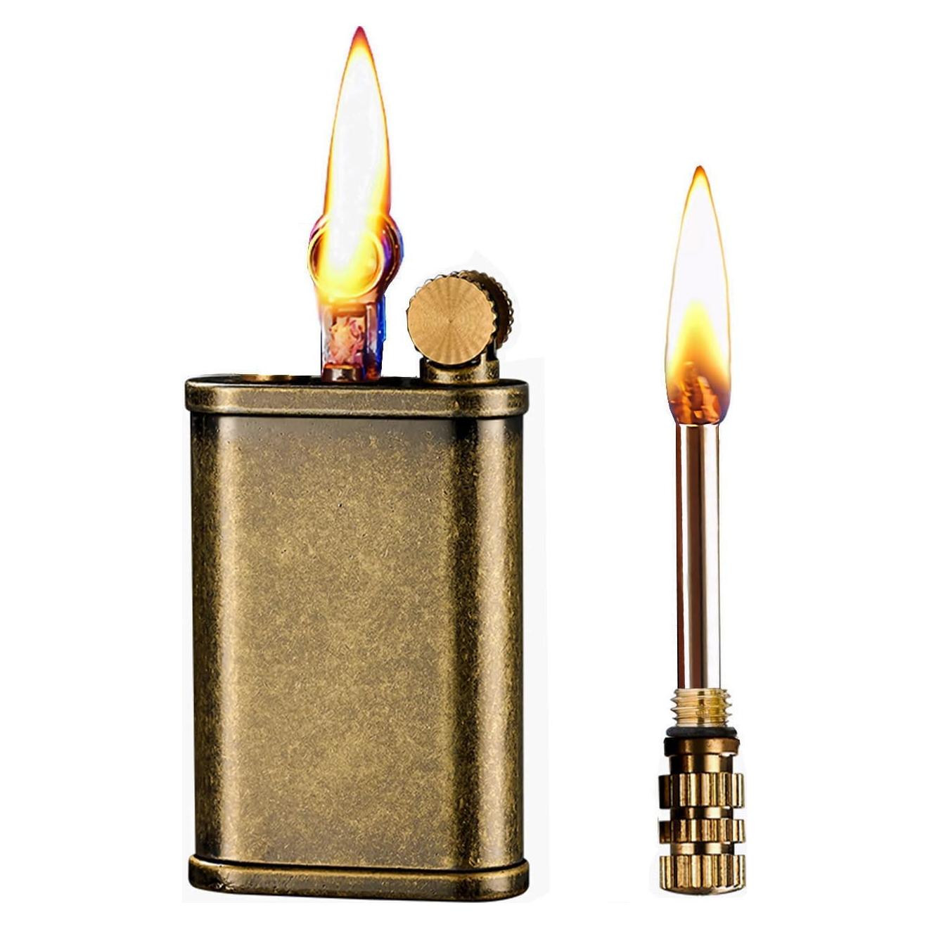 Encendedor de Queroseno Huaben Retro Cobre Estriado 65mm