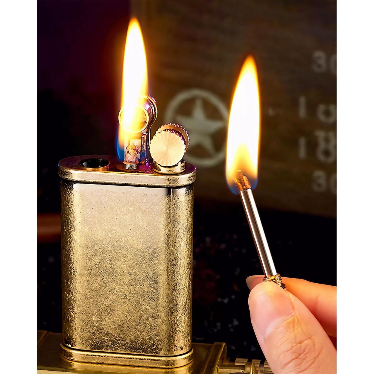 Encendedor de Queroseno Huaben Retro Cobre Estriado 65mm