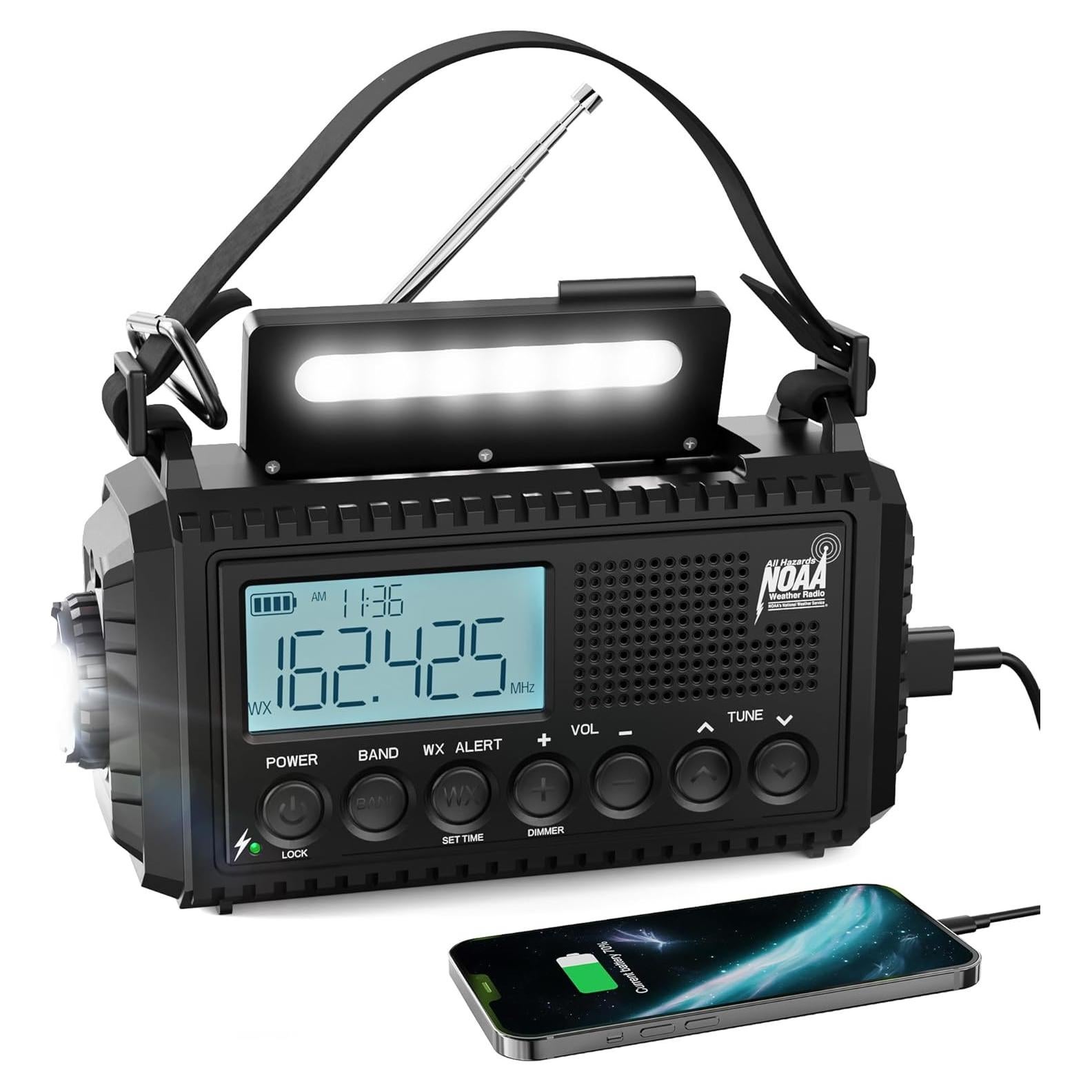 Radio Meteorológica Raynic CR1009Pro Solar y Manivela 5000mAh