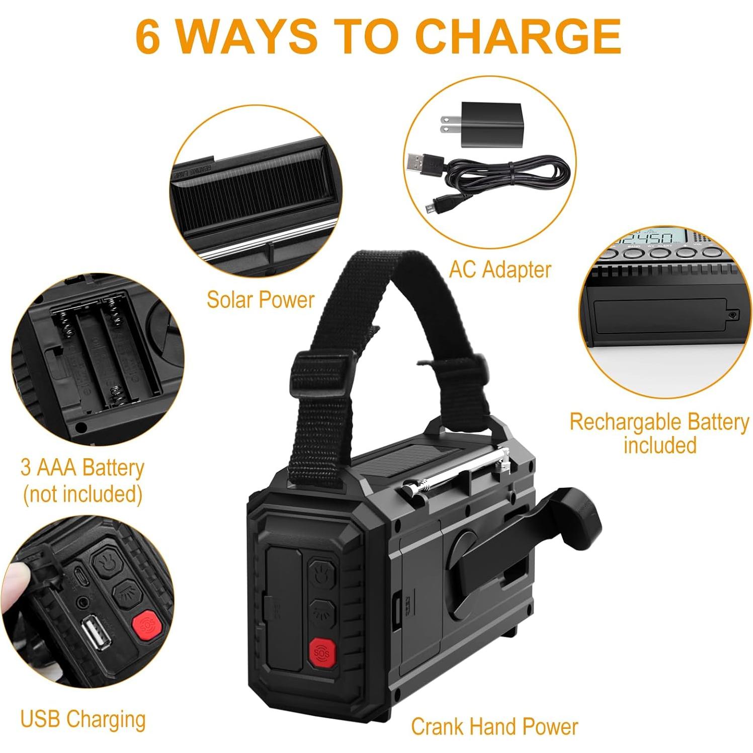 Radio Meteorológica Raynic CR1009Pro Solar y Manivela 5000mAh