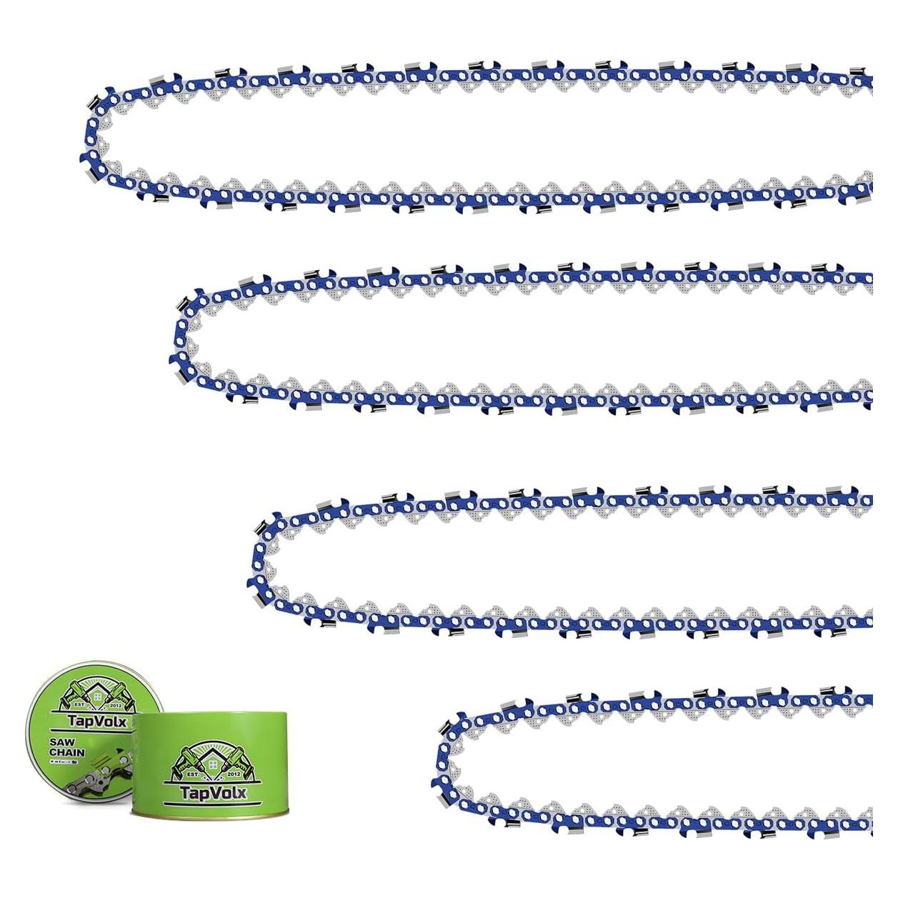 Cadena de Motosierra TapVolx 12" 4-Pack Calibre .040 3/8 LP