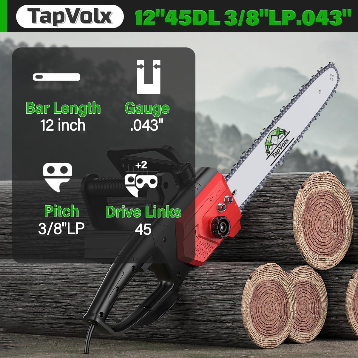 Cadena de Motosierra TapVolx 12" 4-Pack Calibre .040 3/8 LP