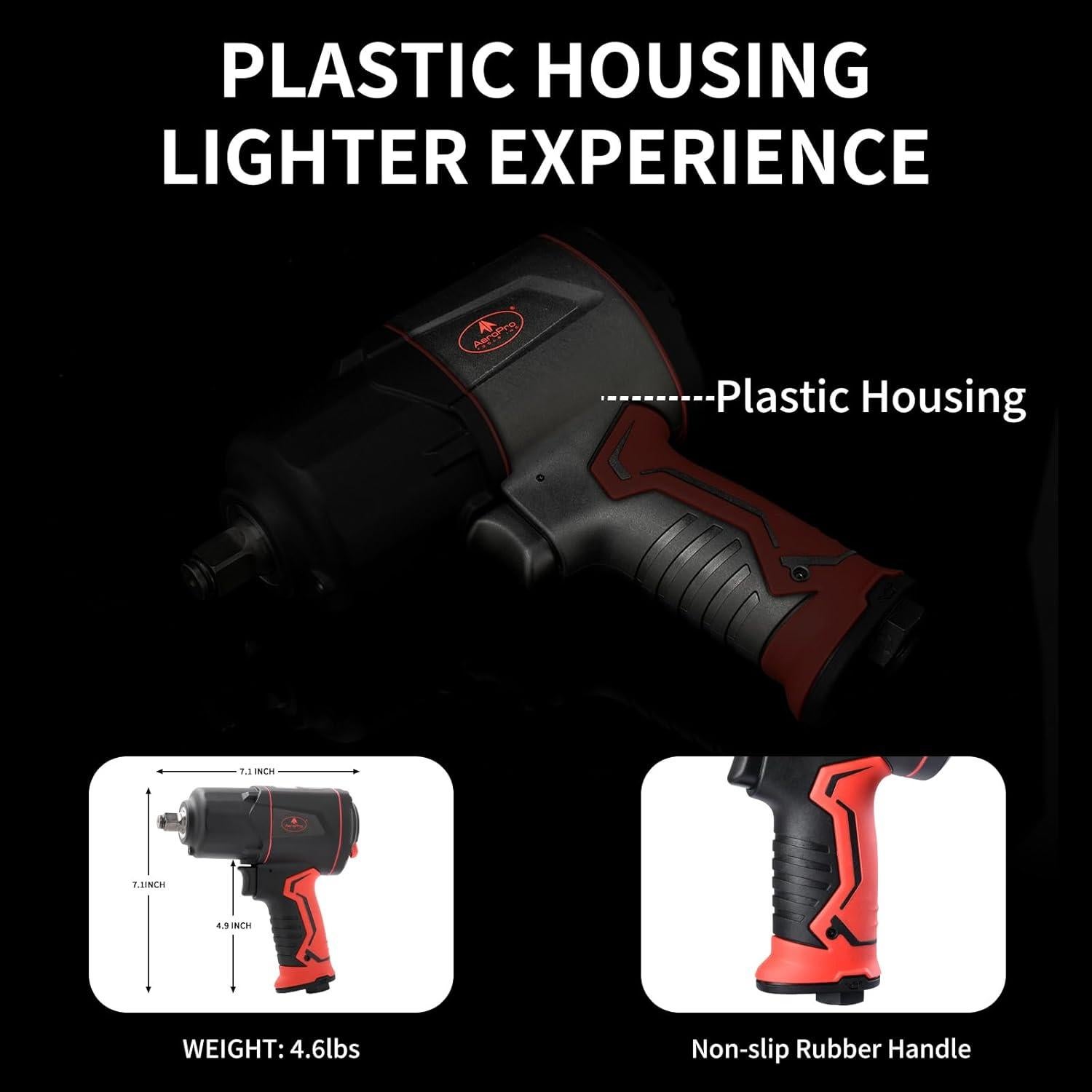 Llave de Impacto Neumática AEROPRO A315 1870.5 Nm Ligera