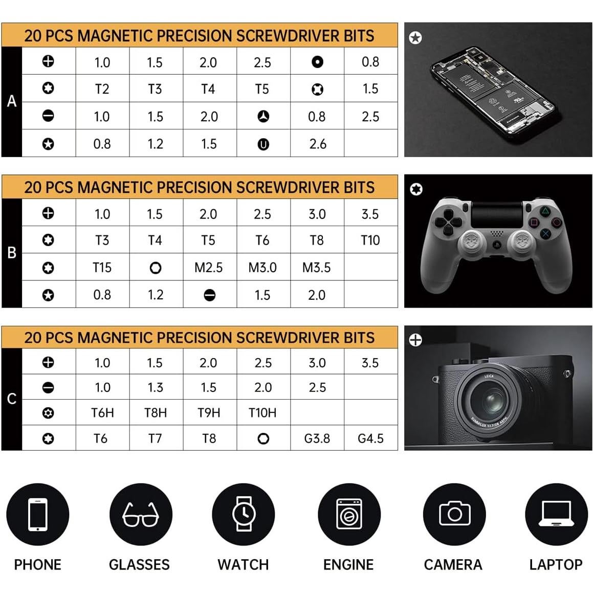 Gear Adjustable Mini Electric Screwdriver,JAKEMY Laptop Screwdriver Repair Tool Kit Cordless Torque Power with Light Manual&Automatic Rechargeable for Phone,Consoles,Toys,Ect, (JM-E21A)