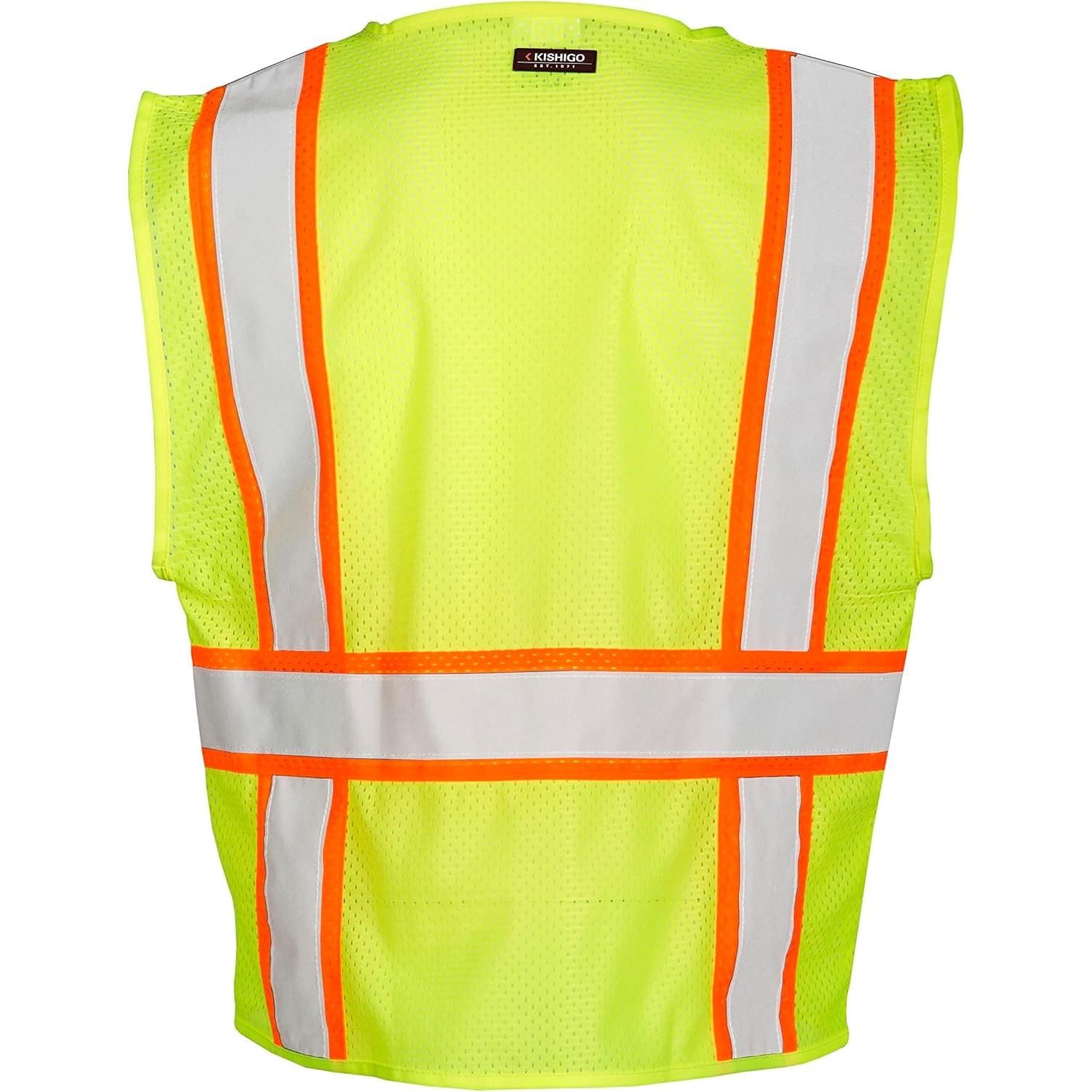 Chaleco Reflectante Kishigo 1195 Unisex Malla 6 Bolsillos