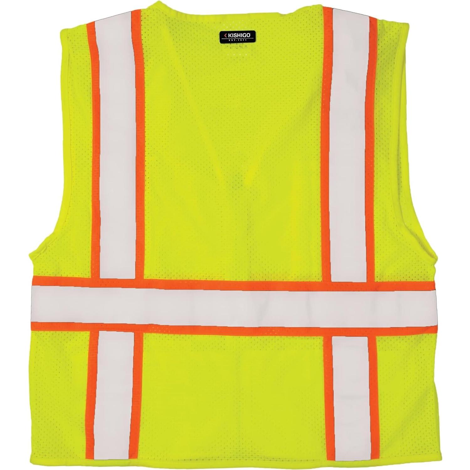 Chaleco Reflectante Kishigo 1195 Unisex Malla 6 Bolsillos