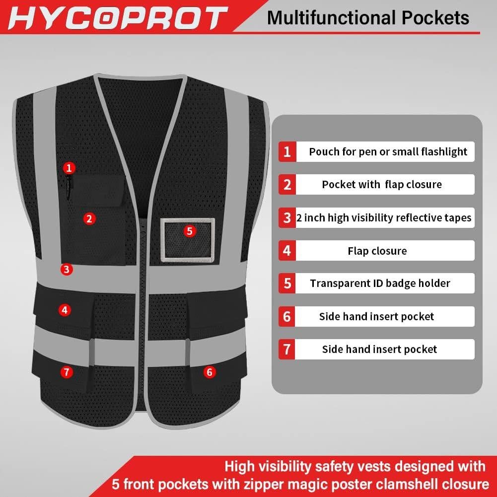 Chaleco Reflectante HYCOPROT Unisex Mediano Alta Visibilidad