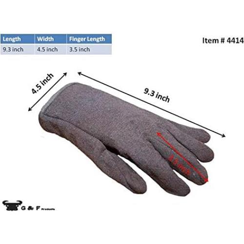 Guantes de Trabajo Invierno G & F Grande Forro Polar Rojo
