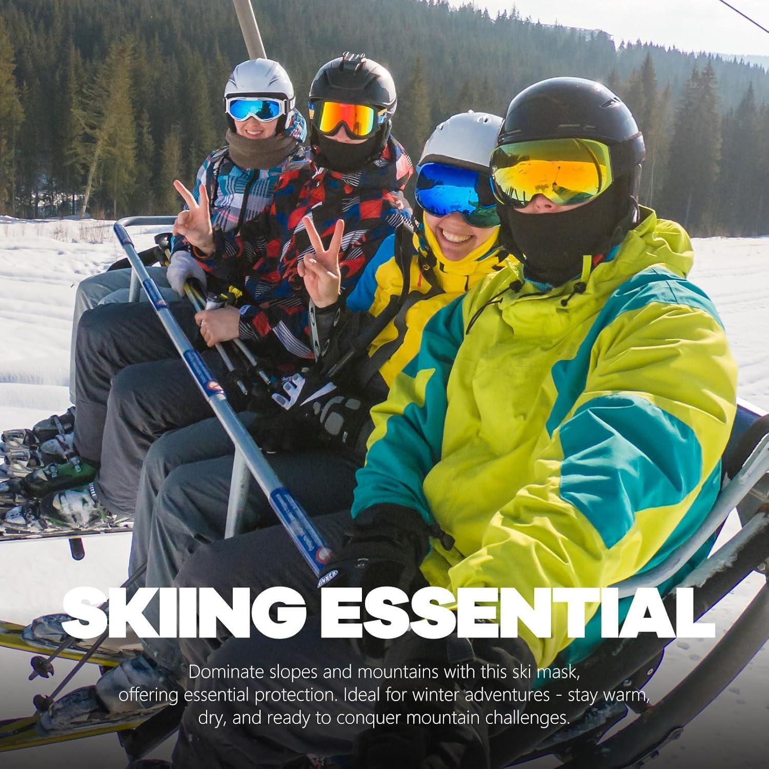 Balaclava Fuinloth Unisex - Máscara de Esquí y Gaiter UV