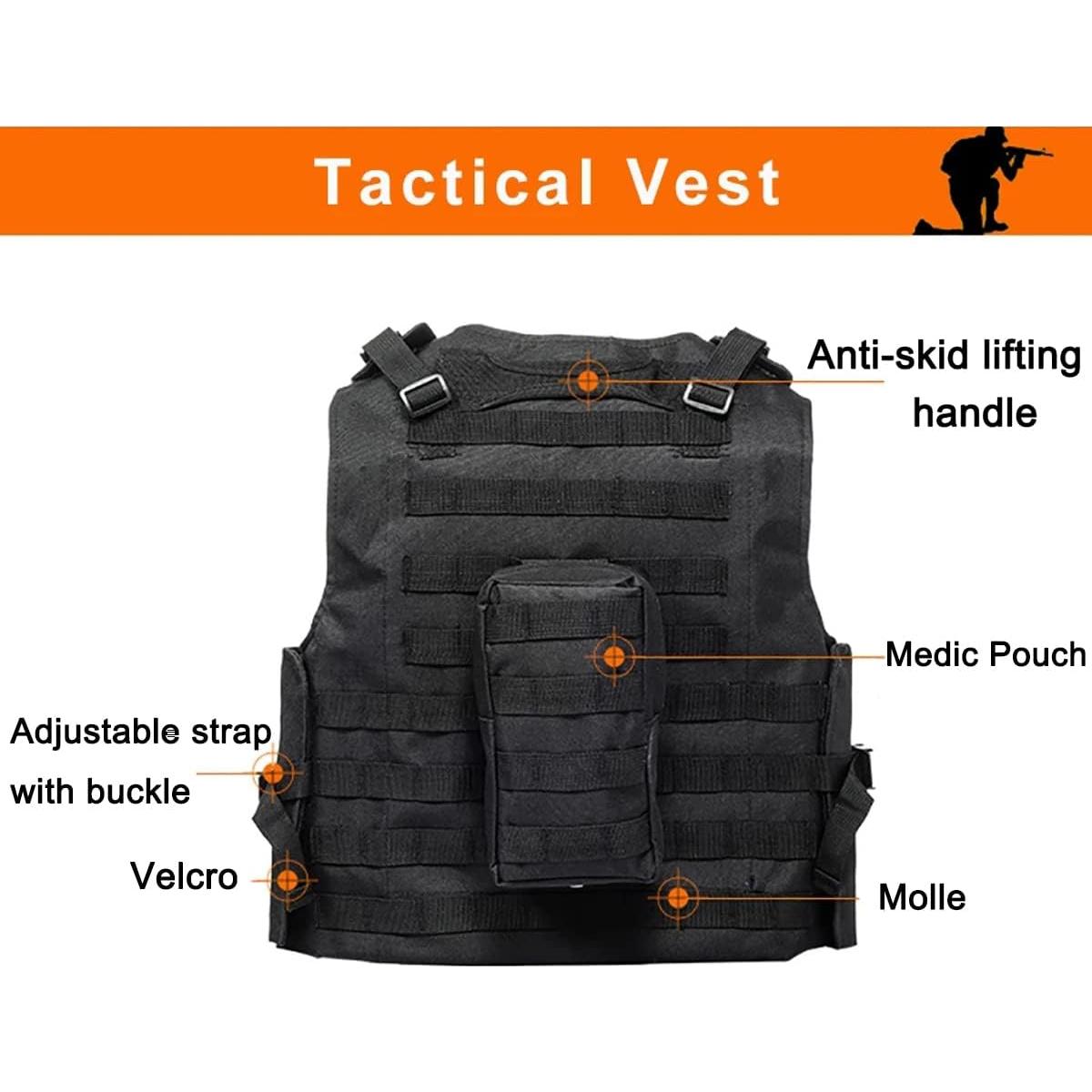 Chaleco Táctico AZB Ajustable para Airsoft y Paintball