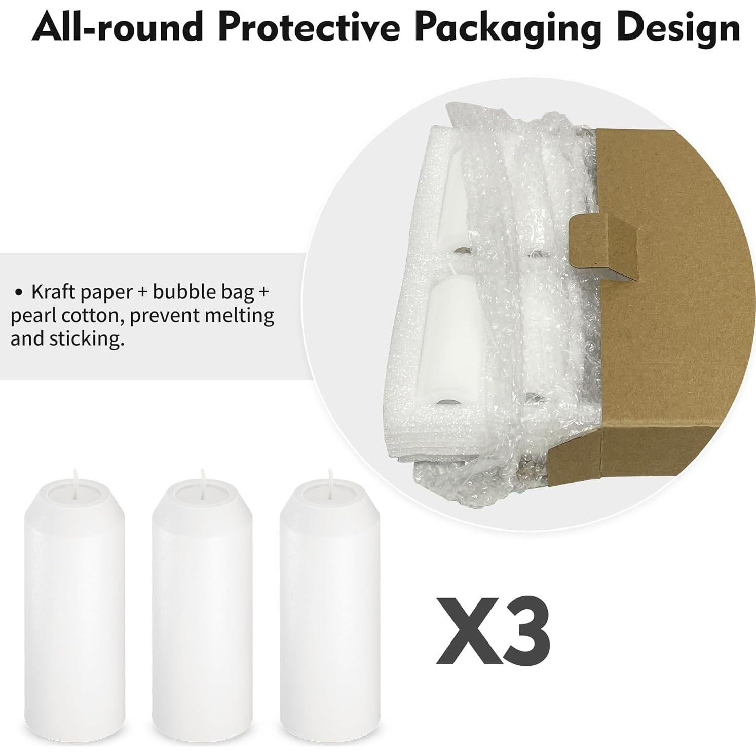 Paquete de 3 Velas de Emergencia NOMFIX 20H Larga Duración