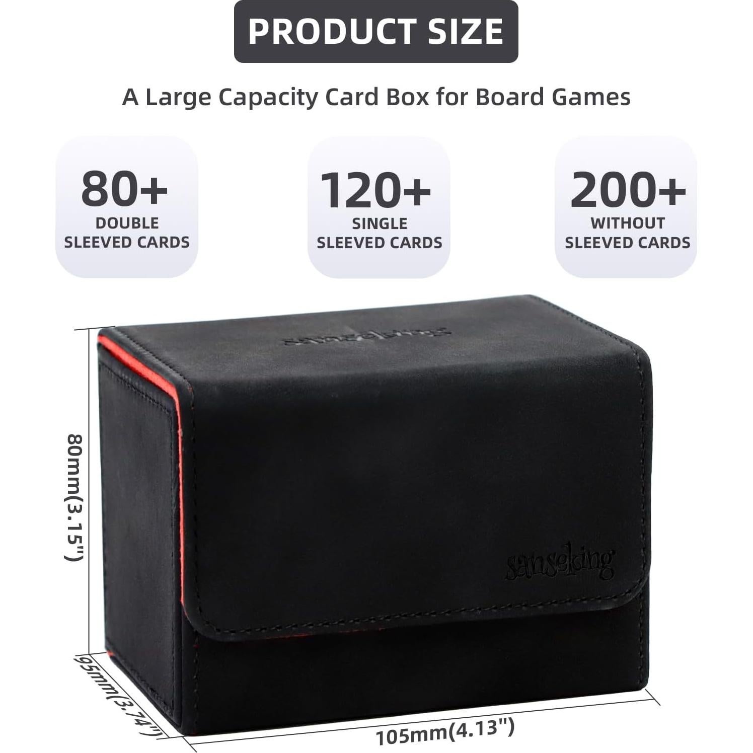 Caja de Barajas Sanseking para MTG - Cuero Suave, 100+ Cartas