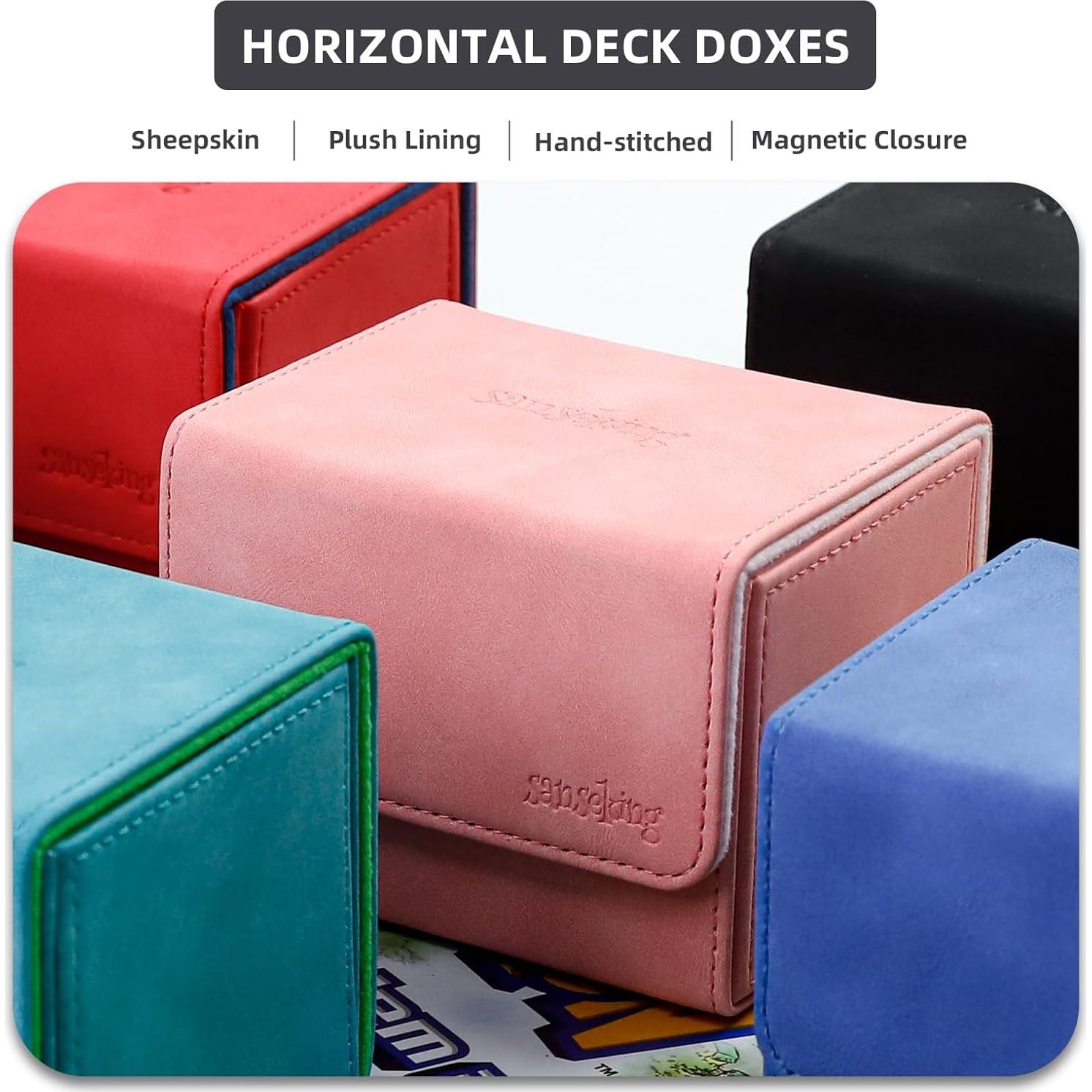 Caja de Barajas Sanseking para MTG - Cuero Suave, 100+ Cartas