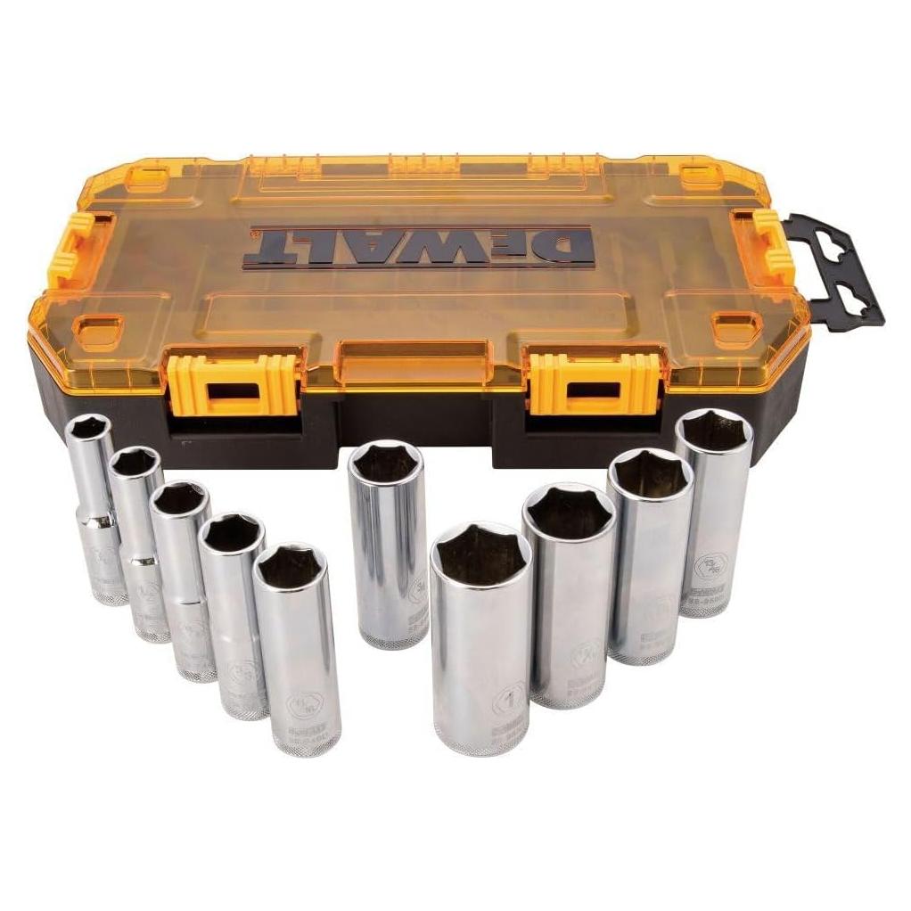 Juego de Enchufes Profundos DEWALT DWMT73814 10 Piezas 1/2"