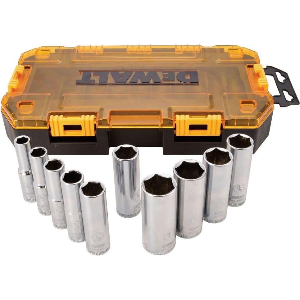 Juego de Enchufes Profundos DEWALT DWMT73814 10 Piezas 1/2"