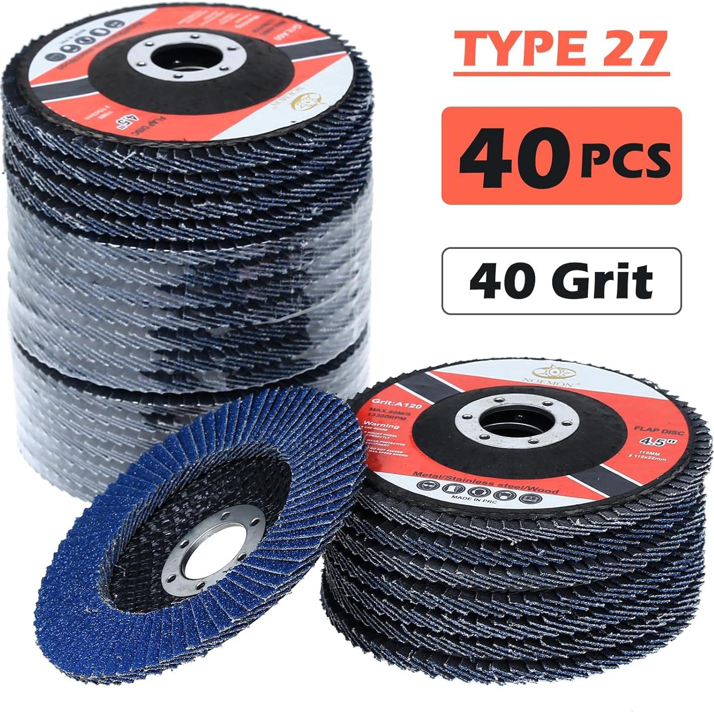 Paquete de 40 Discos de Aleta 11.43 cm UltraOutlet T27 40 Granos