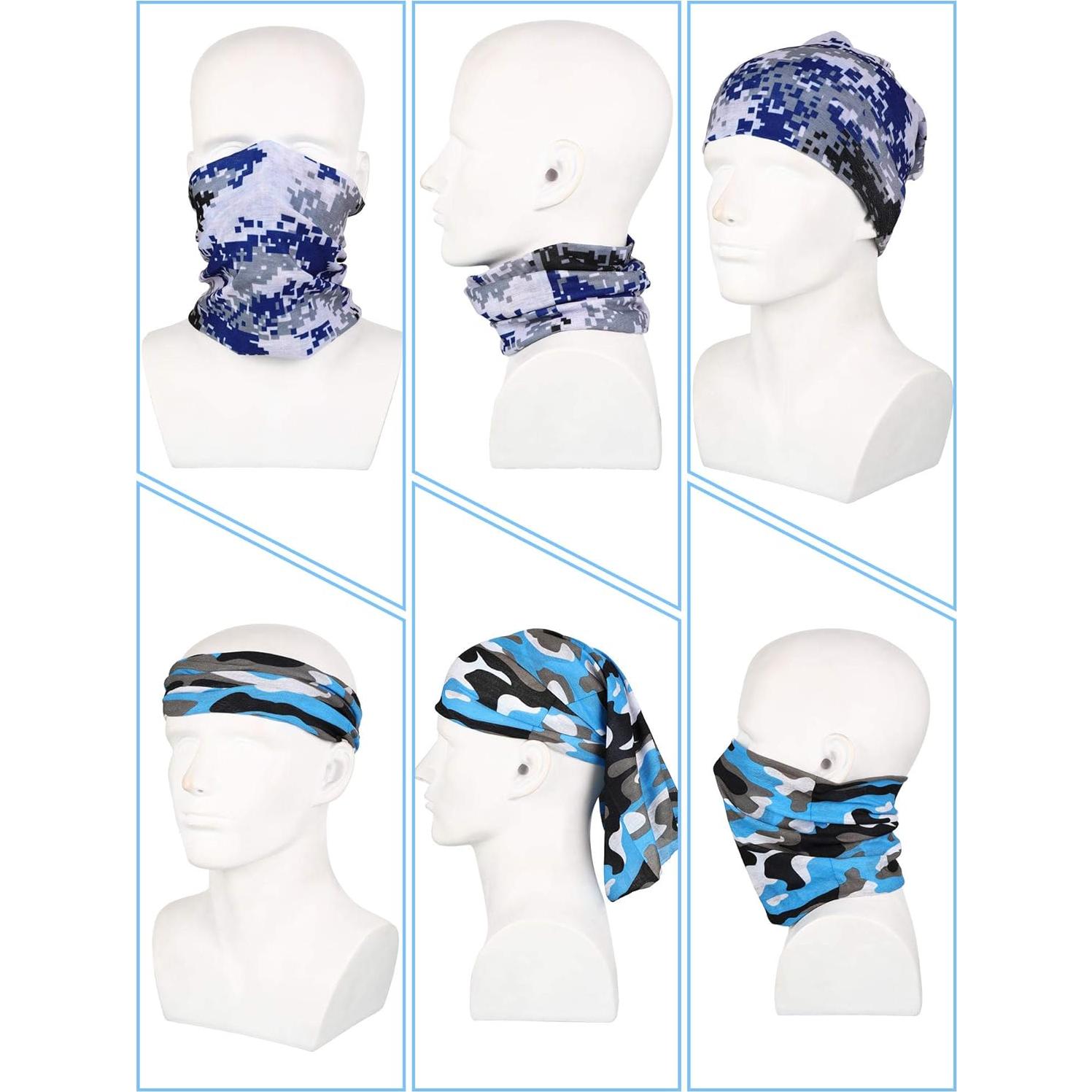 10 Bandanas Sin Costura Gaiter de Cuello Camuflaje