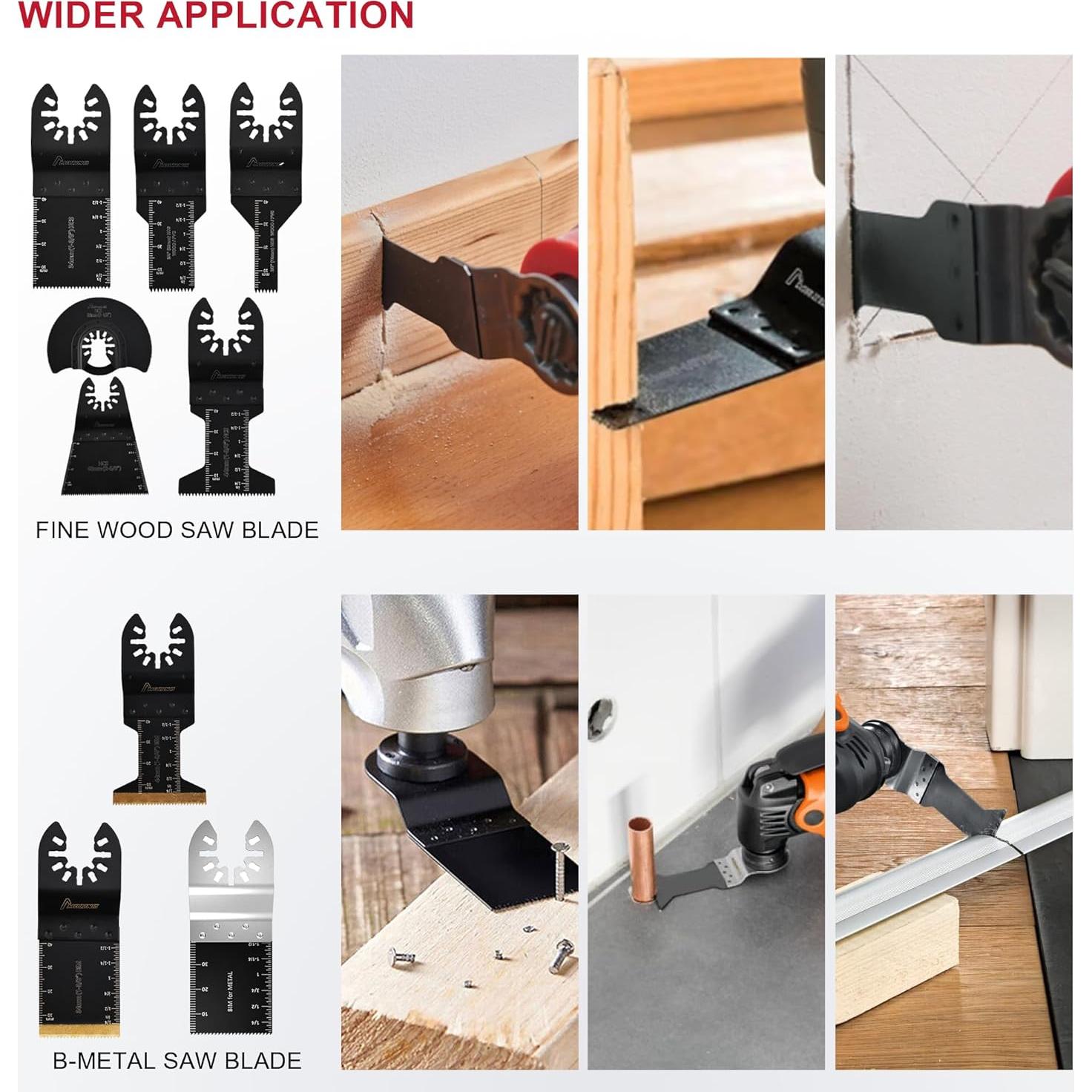 Kit de Cuchillas Oscilantes MAZING 36 PCS para Madera y Metal