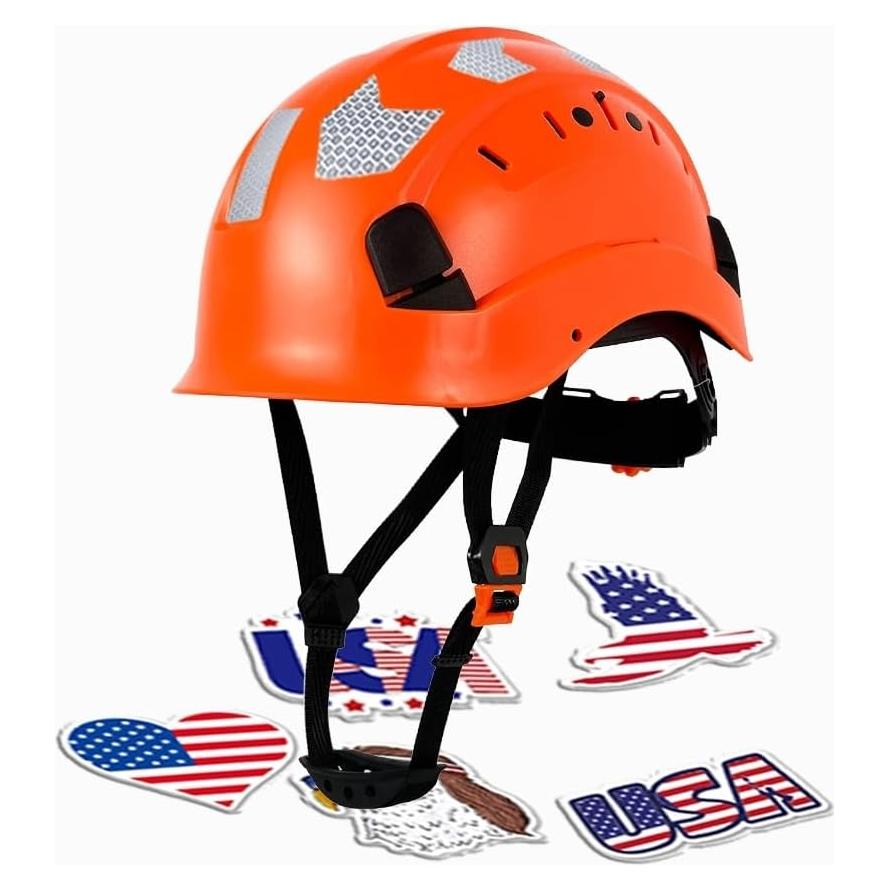 Casco de Seguridad GardenPal Naranja Ajustable Ventilado ABS