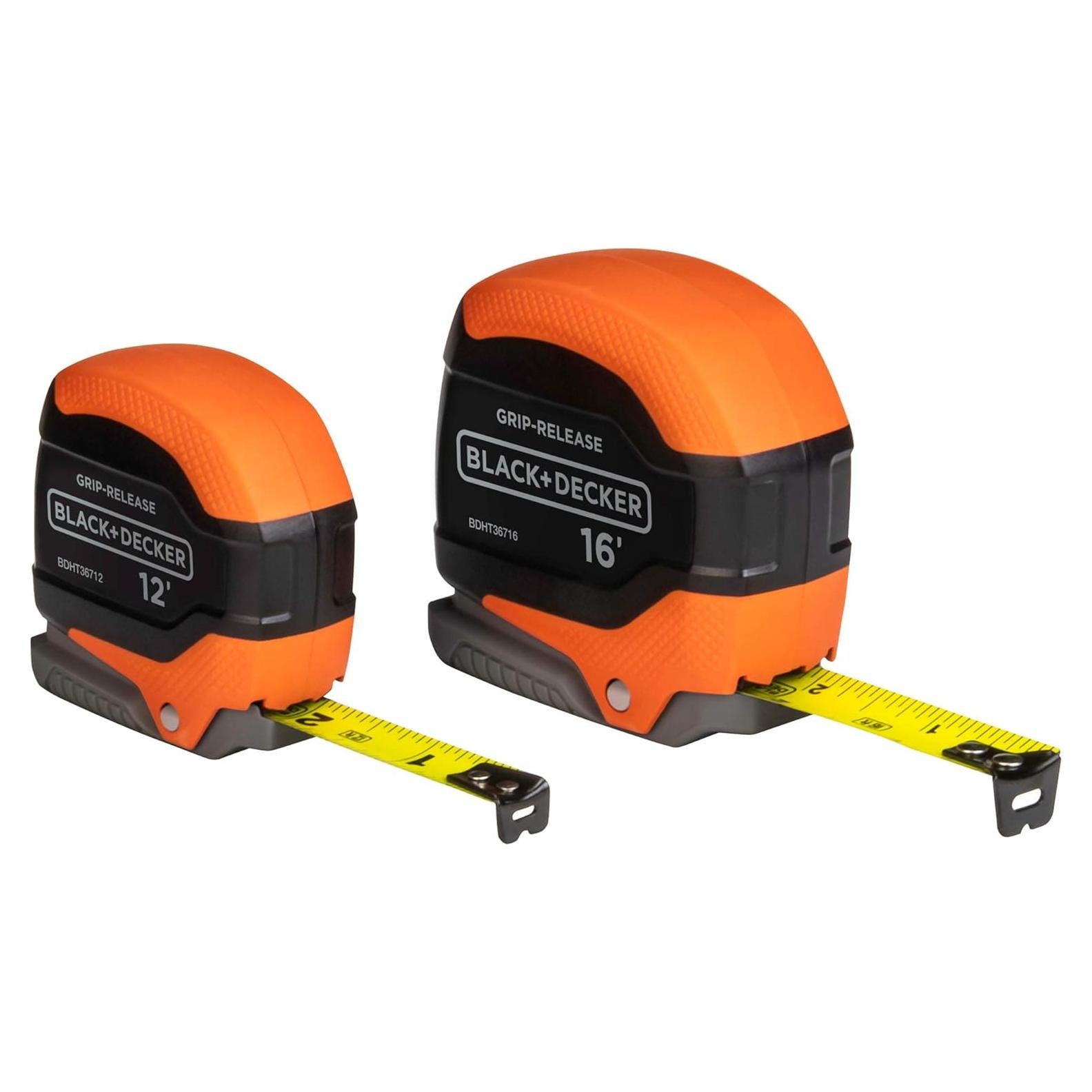 Cinta Métrica 2-Pack más allá de BLACK+DECKER 12 y 16 Pies