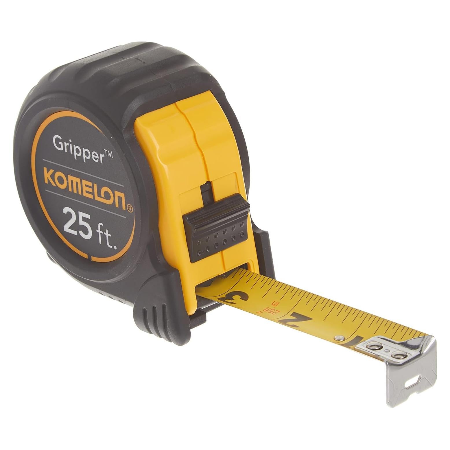 Cinta Métrica Komelon Gripper 7.6m Acero Recubierto Negro