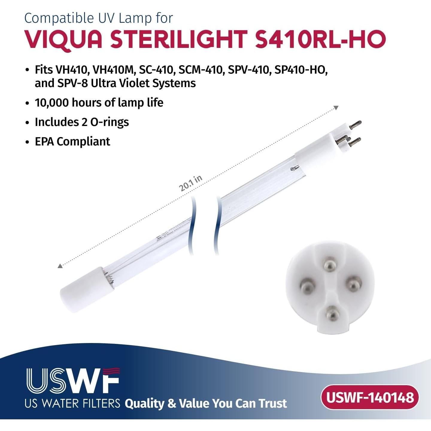 Lámpara UV de Reemplazo USWF-140148 y Manga USWF-350086