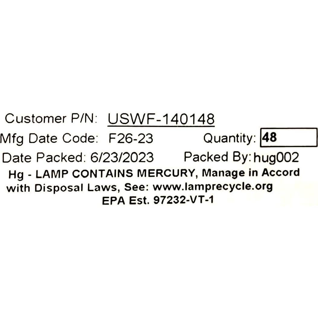 Lámpara UV de Reemplazo USWF-140148 y Manga USWF-350086