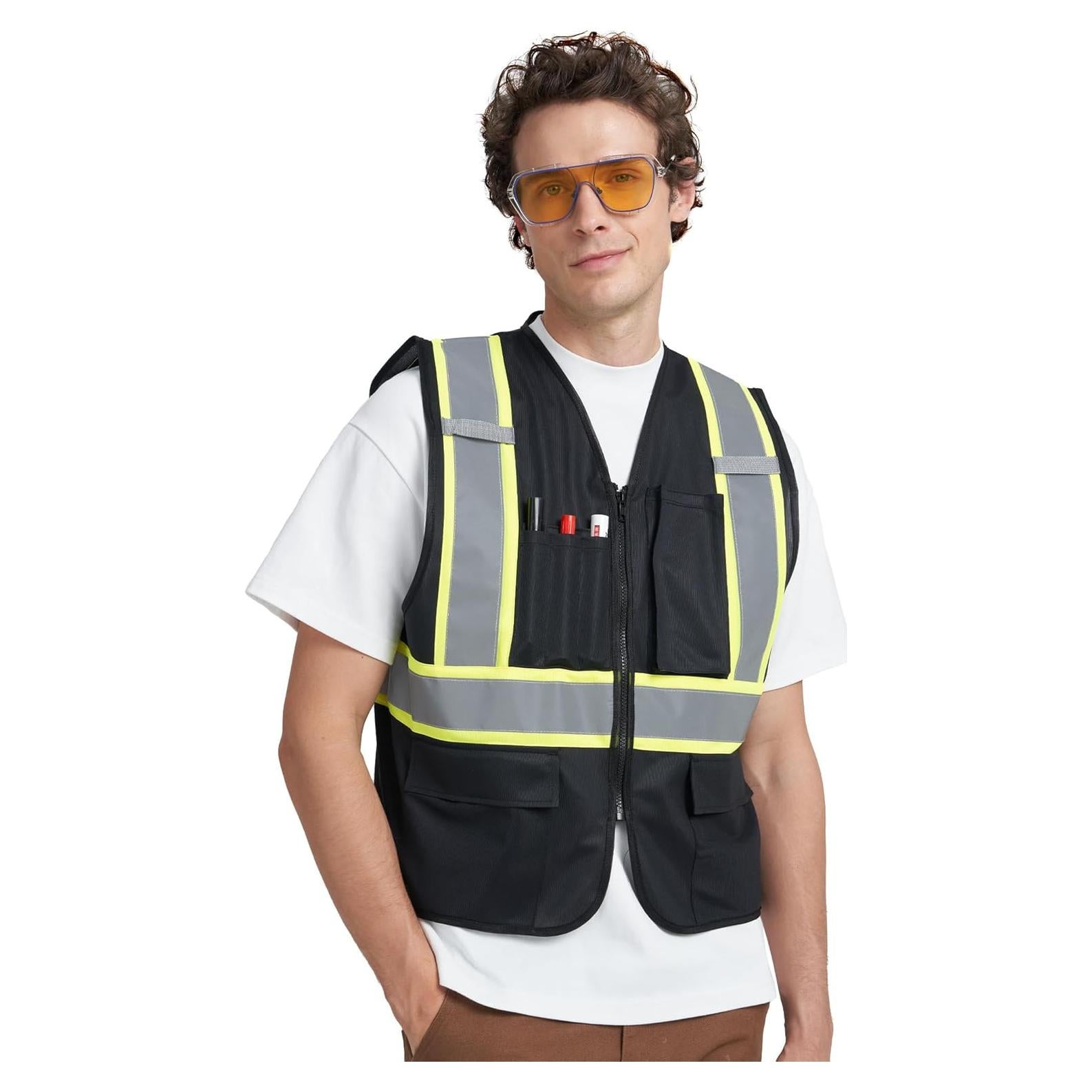 Chaleco de Seguridad A-KSAFETY Unisex Reflectante con Bolsillos