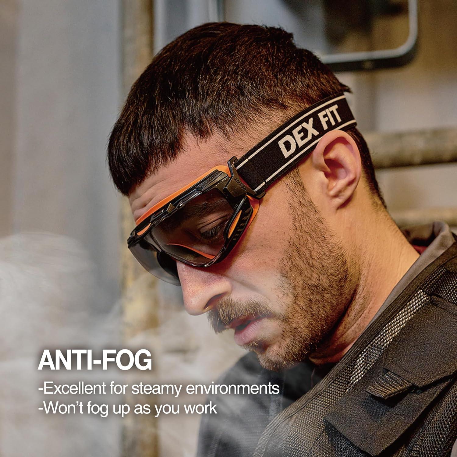 Gafas de Seguridad DEX FIT SG220 Antivaho UV400 Ajustables